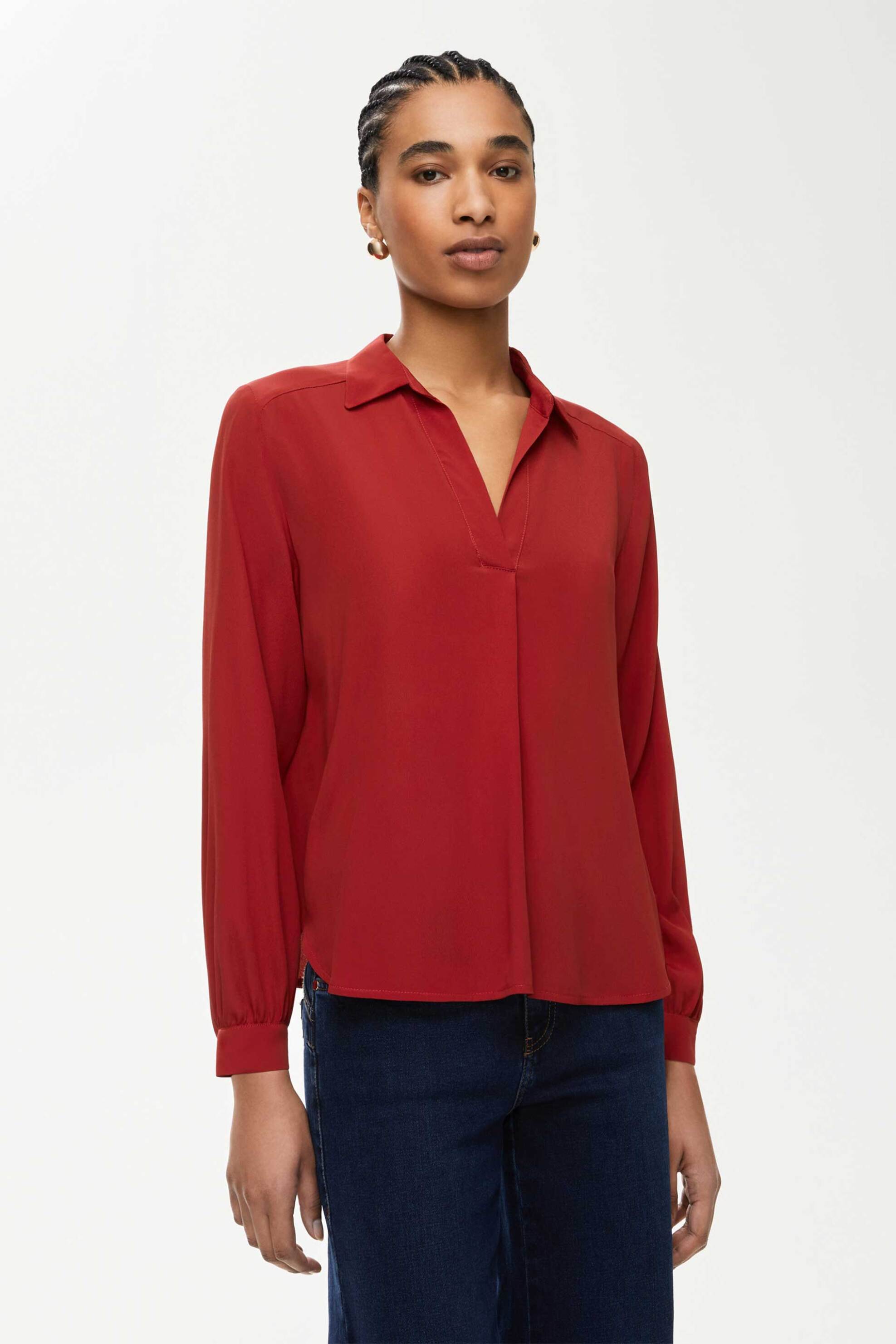 iBlues γυναικεία μπλούζα με μετάξι "Nasco" - 2527116071200 Κόκκινο