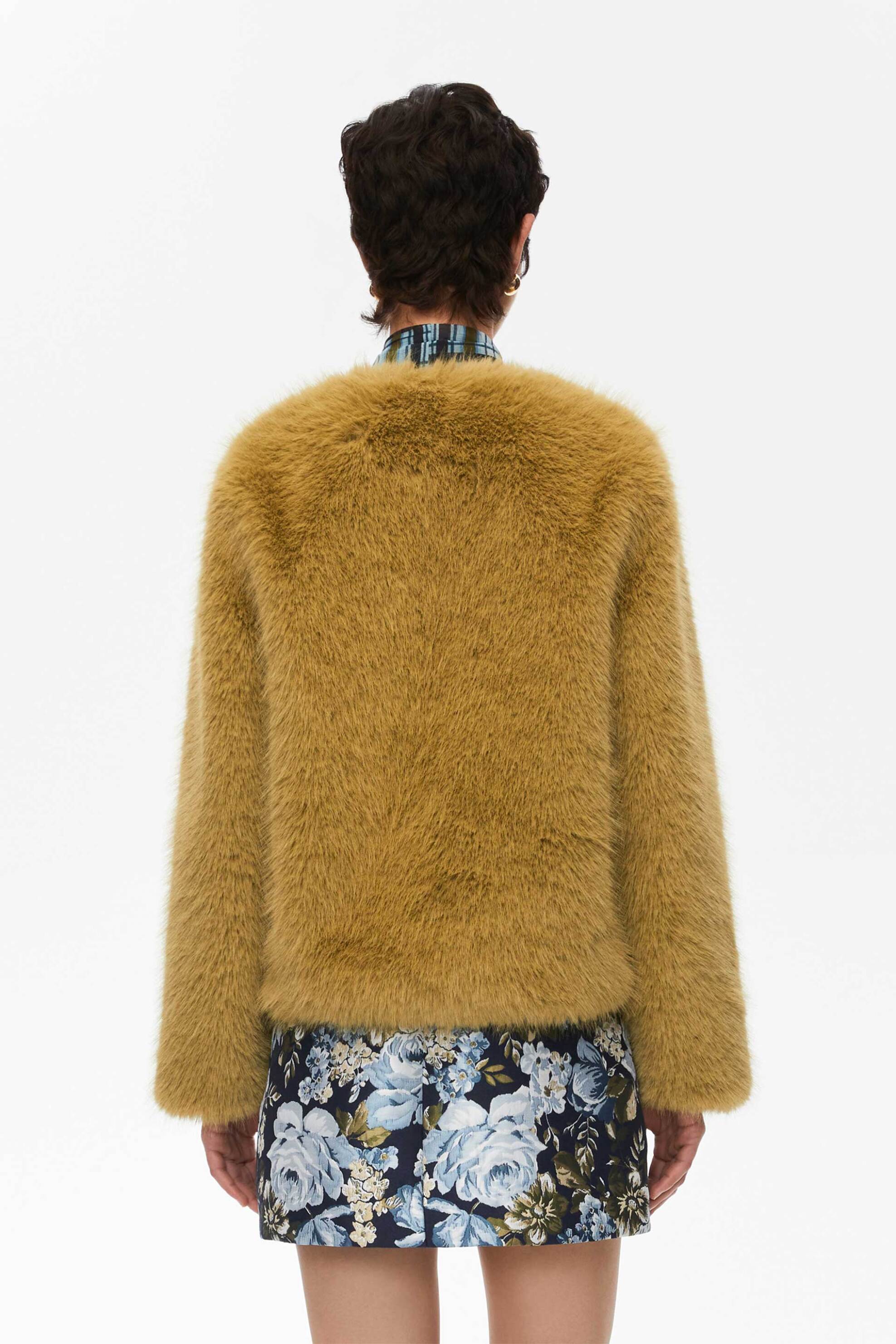 iBlues γυναικείο jacket faux fur "Ovidio" - 2527456022200 Κίτρινο φωτογραφία