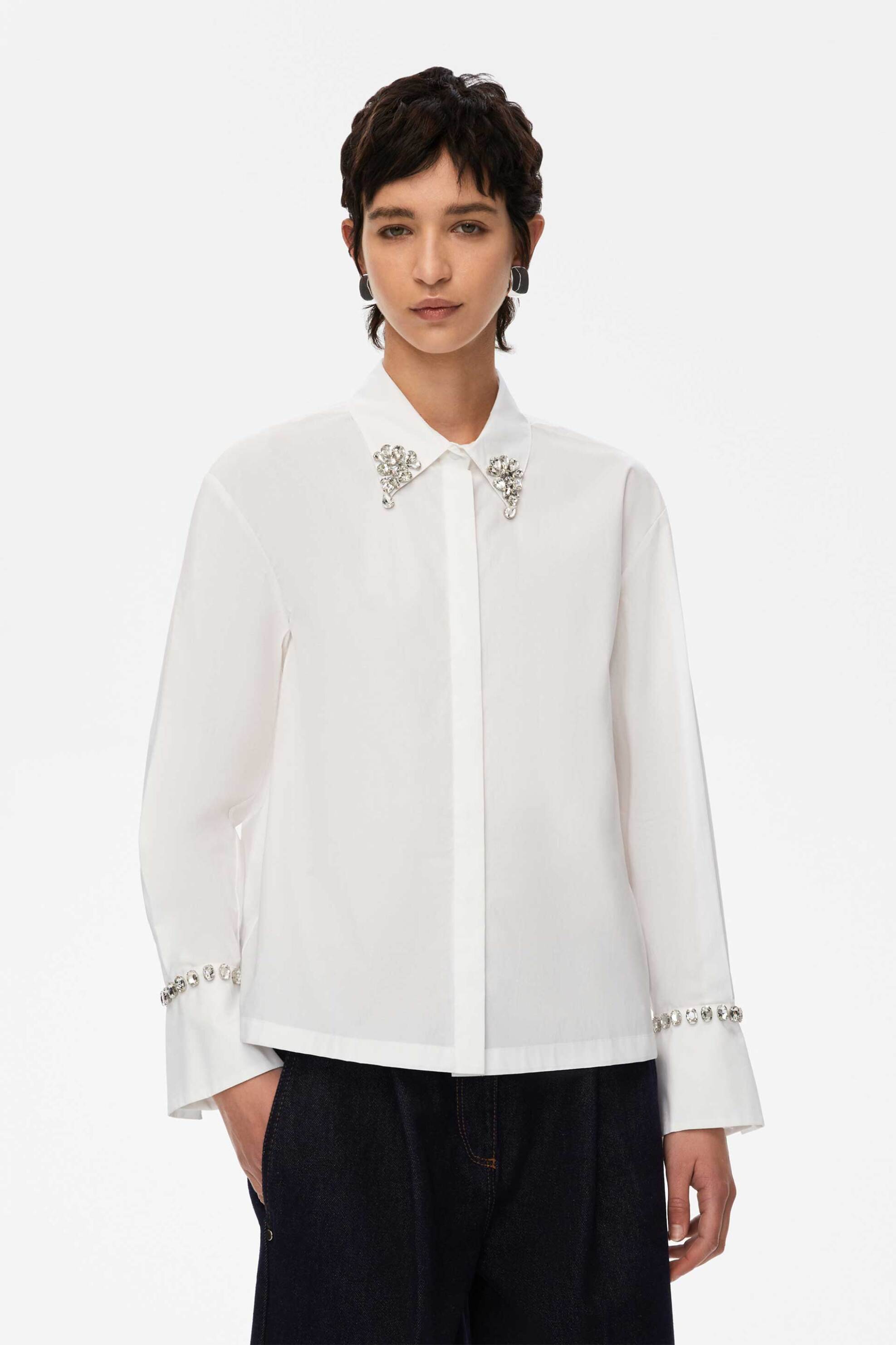 iBlues γυναικείο πουκάμισο με στρας "Bristol" - 2527116052200 Λευκό