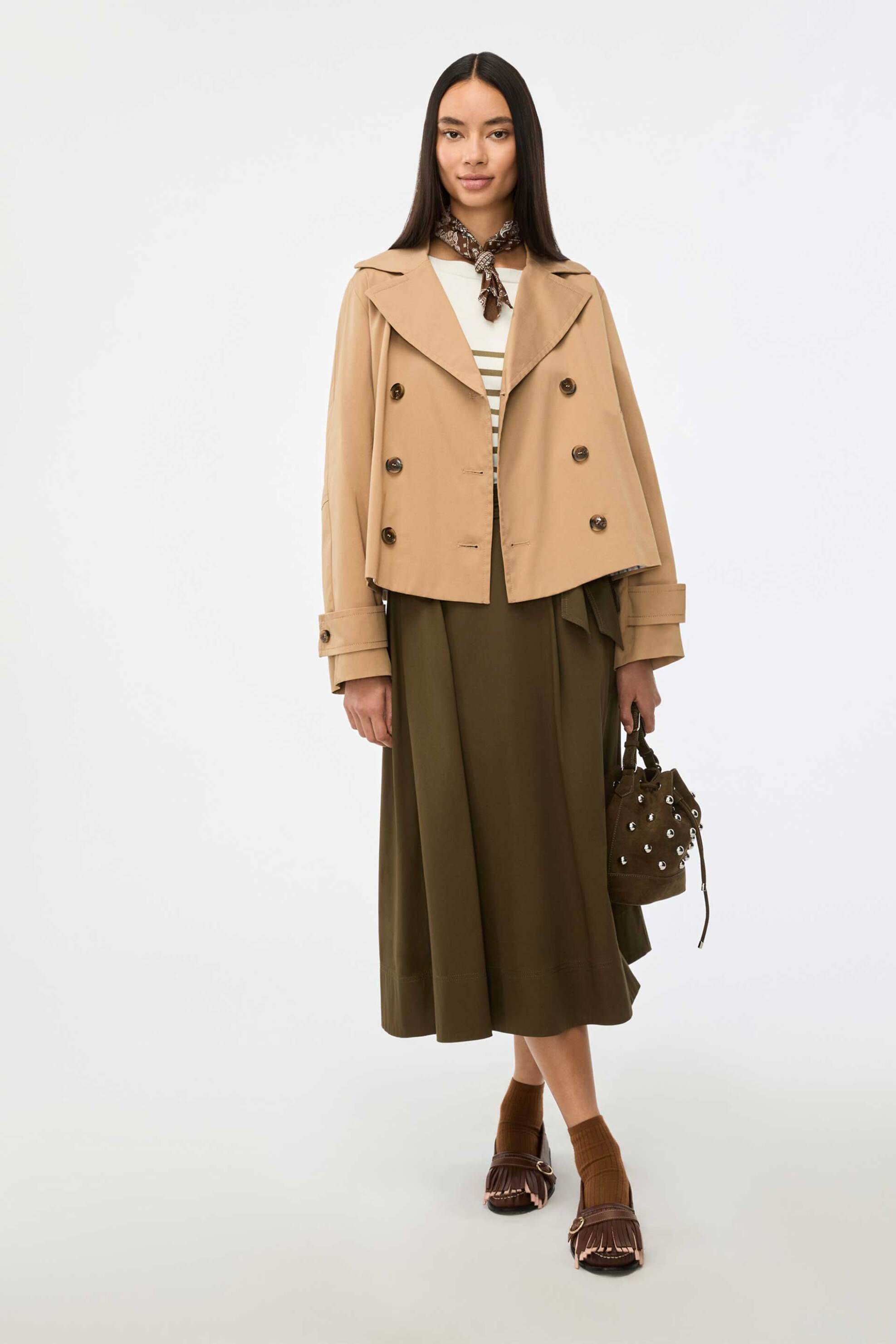 iBlues γυναικείο κοντό καπαρτινάκι "Iblmaroso" - 2617081061 Καμηλό φωτογραφία