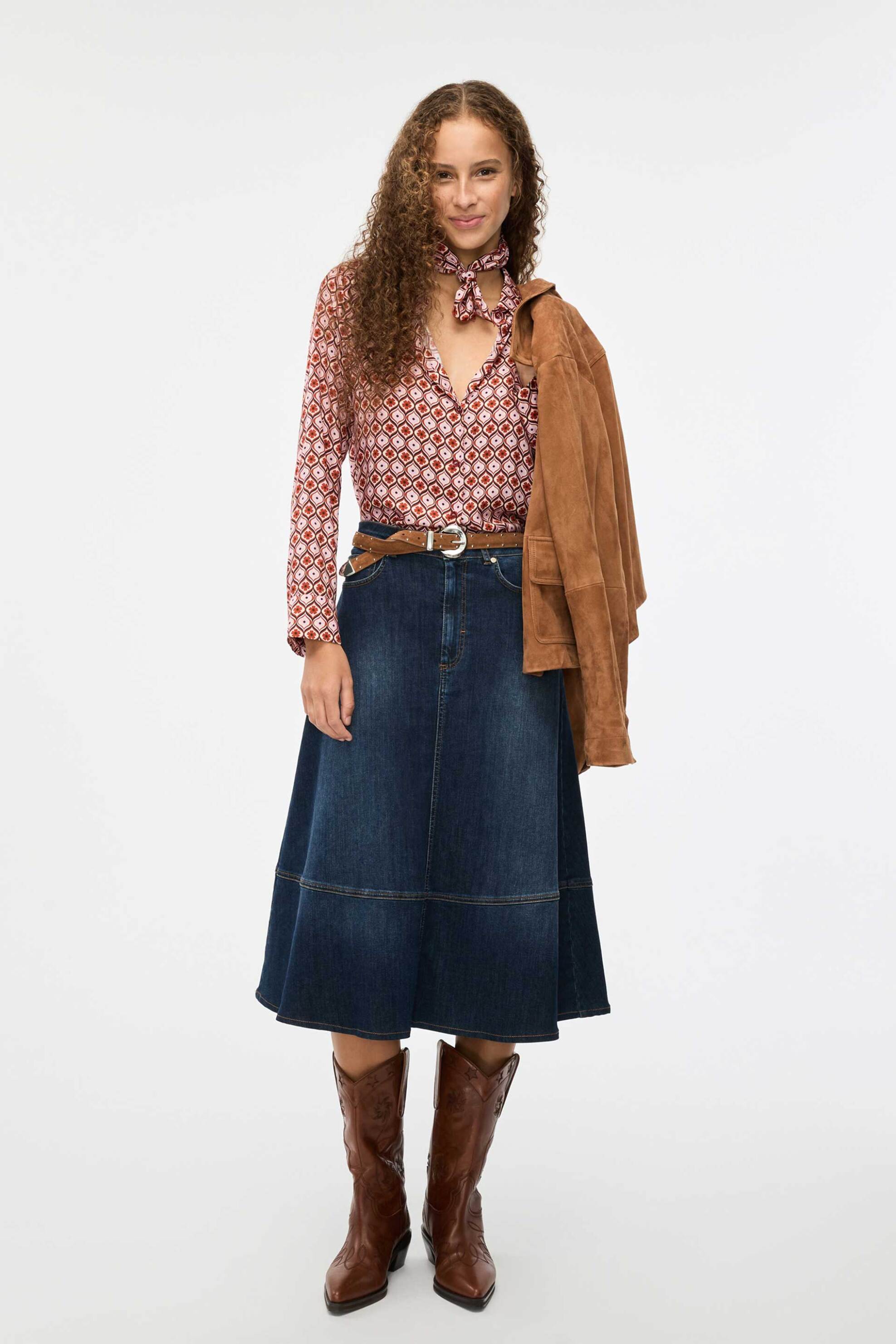 I BLUES iBlues γυναικεία denim φούστα "Iblafa" - 2617101041 Denim Blue