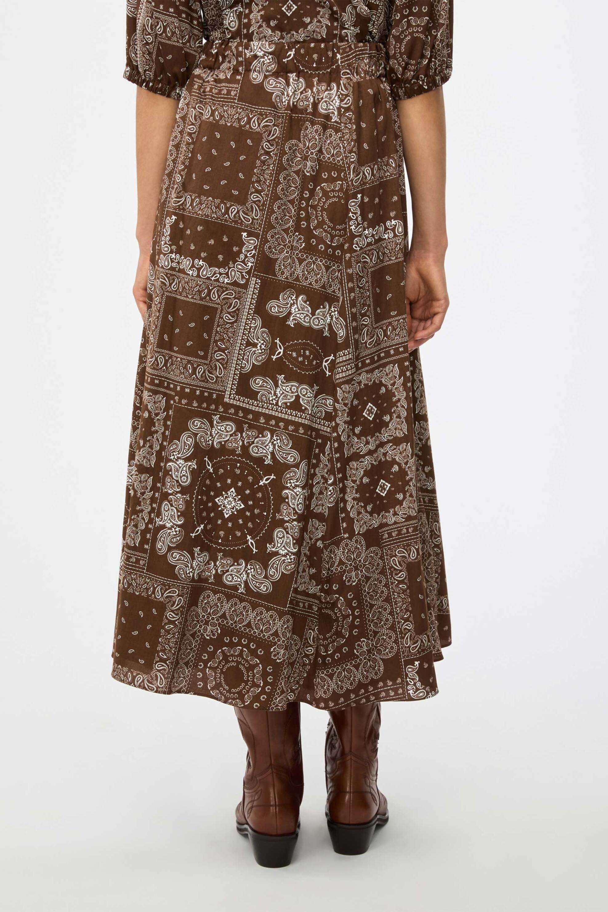 iBlues γυναικεία maxi φούστα με print "Iblvetta" - 2617101081 Καφέ φωτογραφία