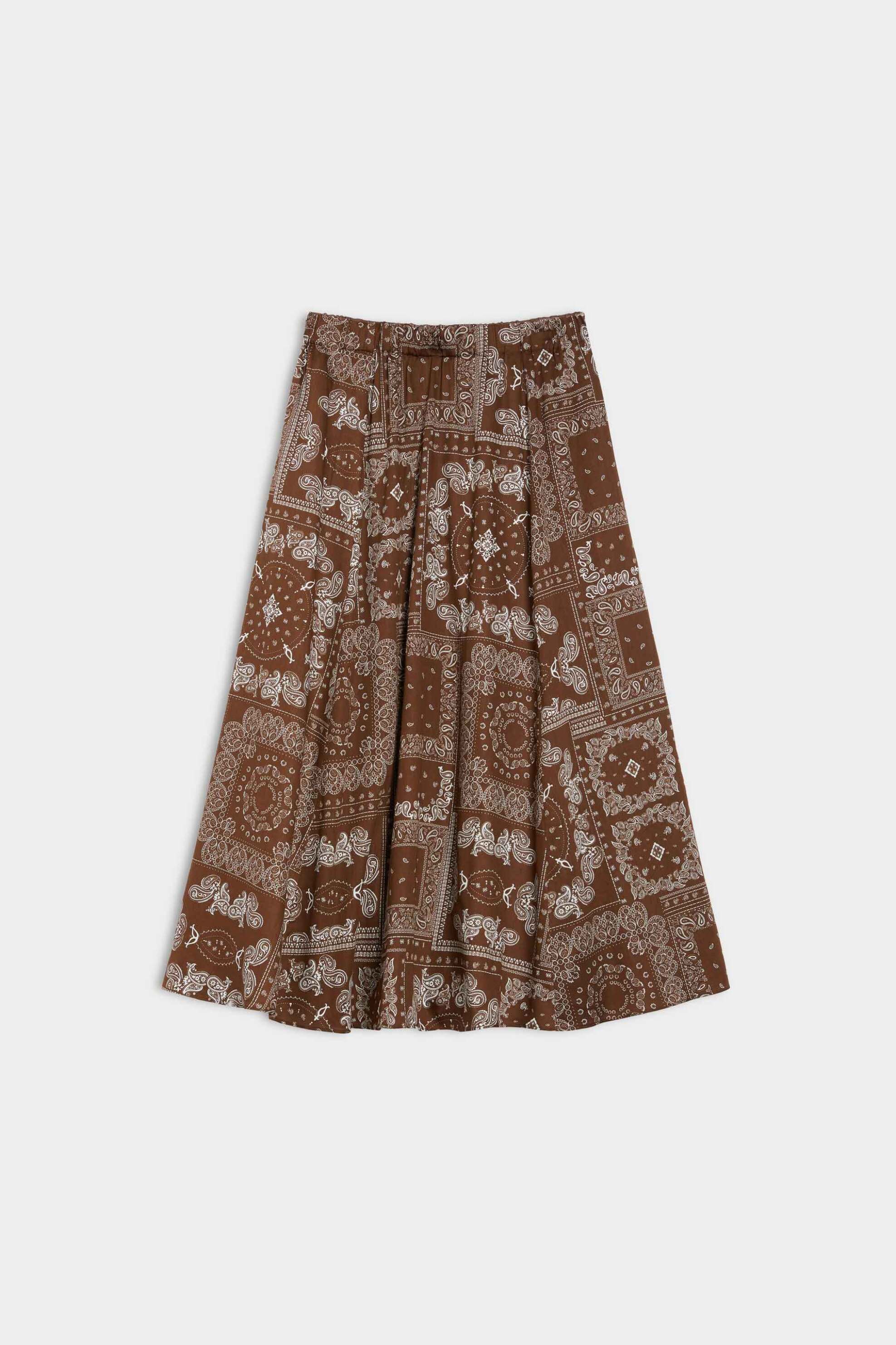 iBlues γυναικεία maxi φούστα με print "Iblvetta" - 2617101081 Καφέ φωτογραφία