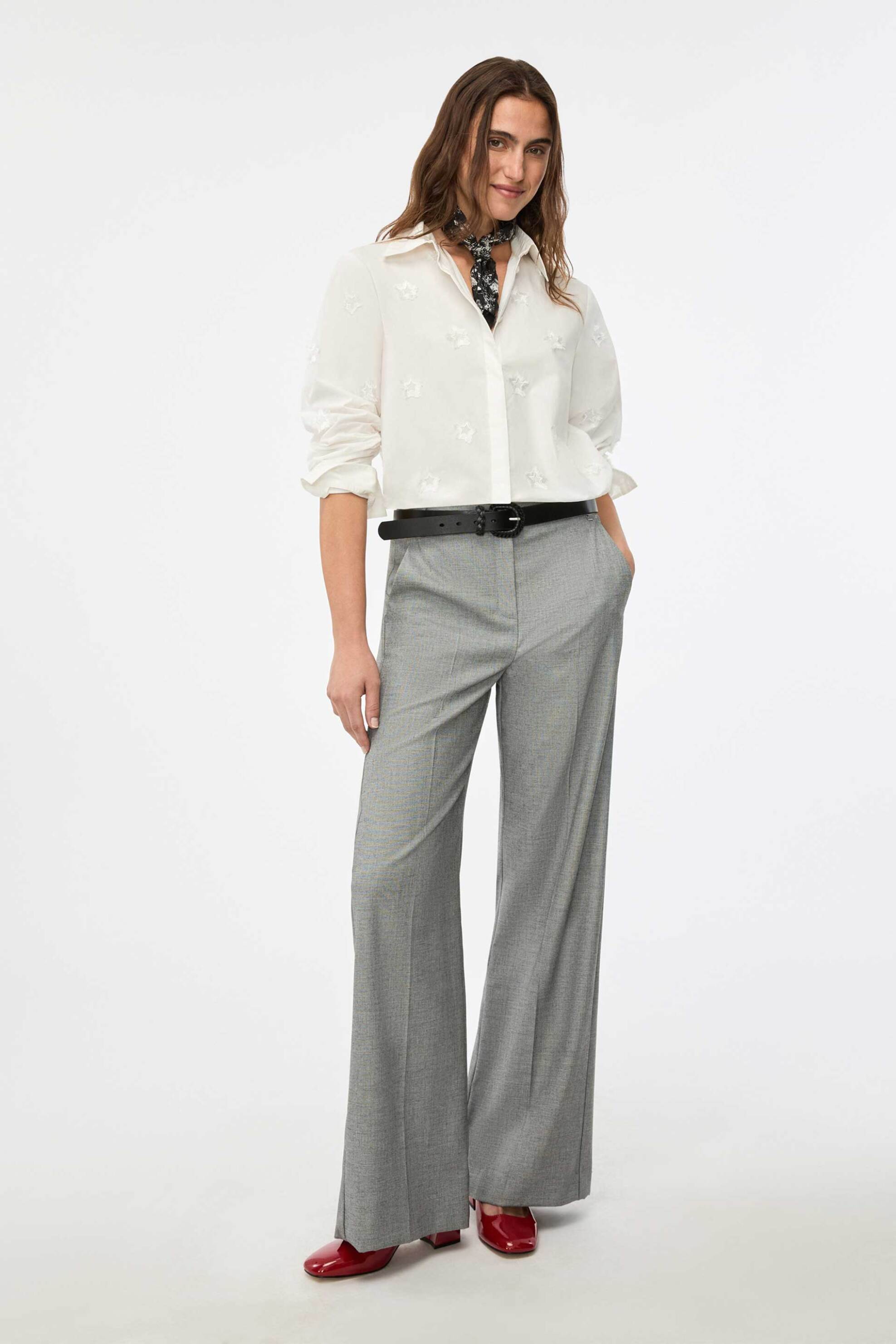 iBlues γυναικείο πουκάμισο με κέντημα "Iblbroncio" - 2617111041 Λευκό φωτογραφία