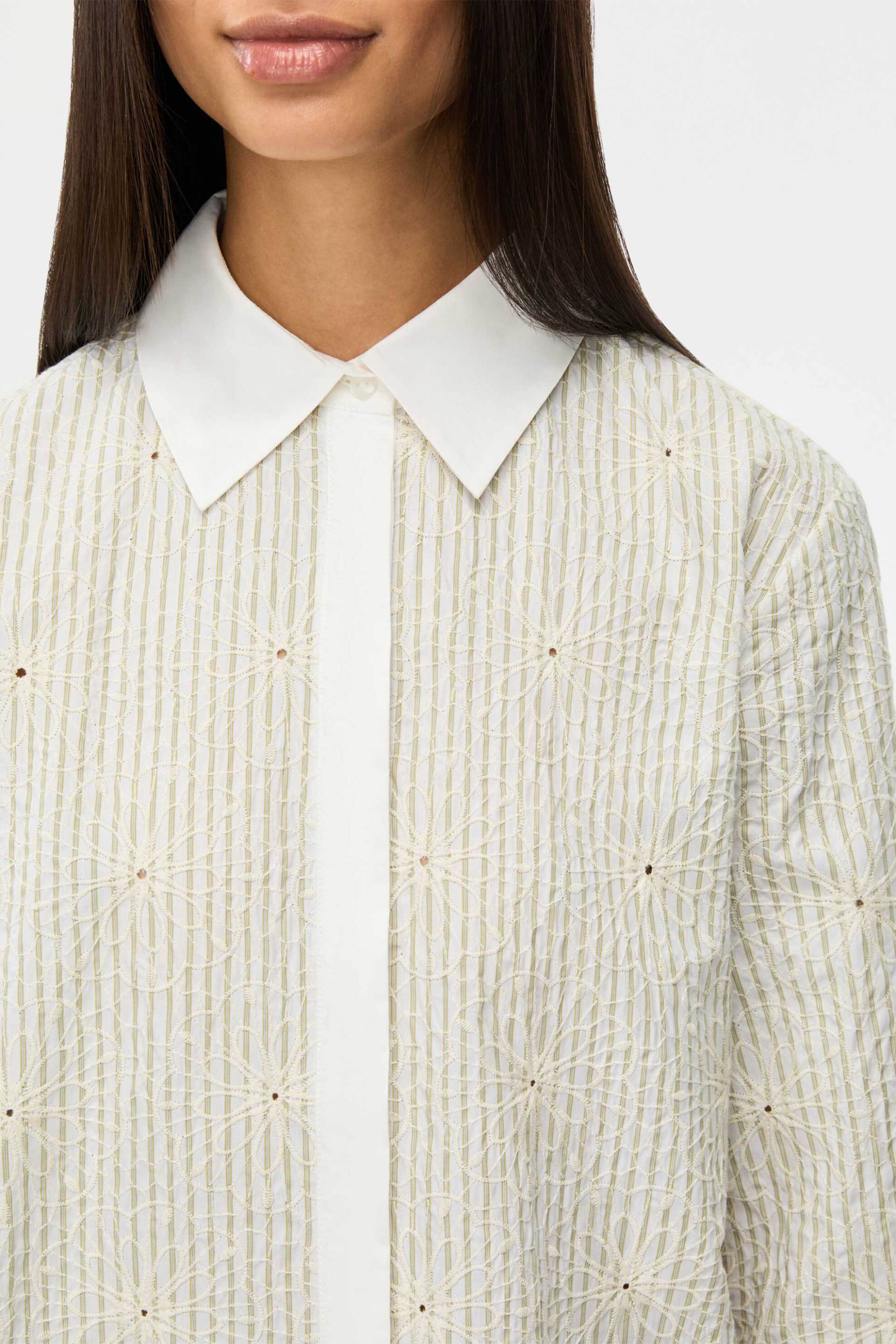 iBlues γυναικείο πουκάμισο με κέντημα "Iblbroncio" - 2617111041 Πράσινο φωτογραφία