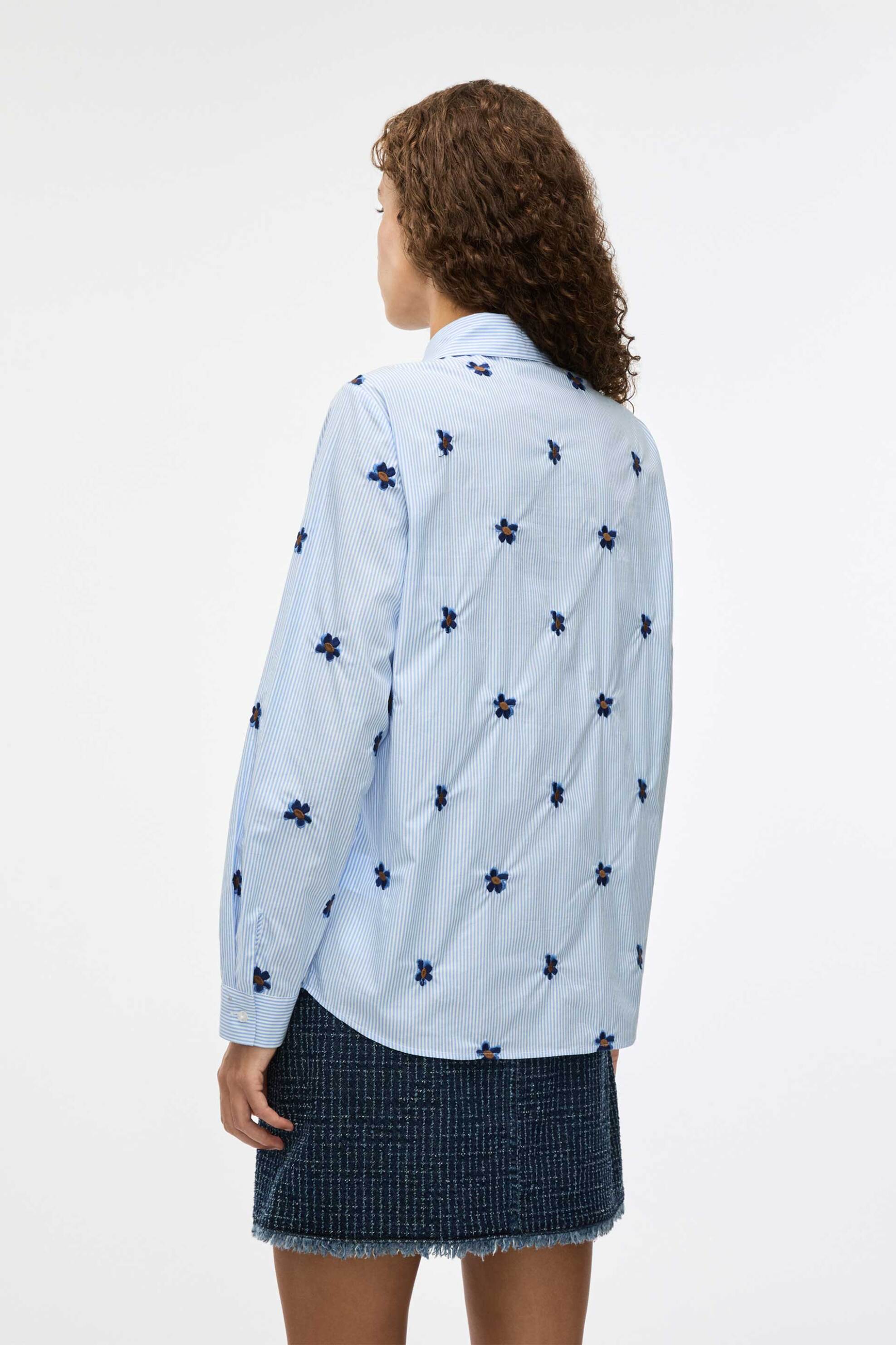 iBlues γυναικείο πουκάμισο με κέντημα "Iblbroncio" - 2617111041 Σιελ φωτογραφία