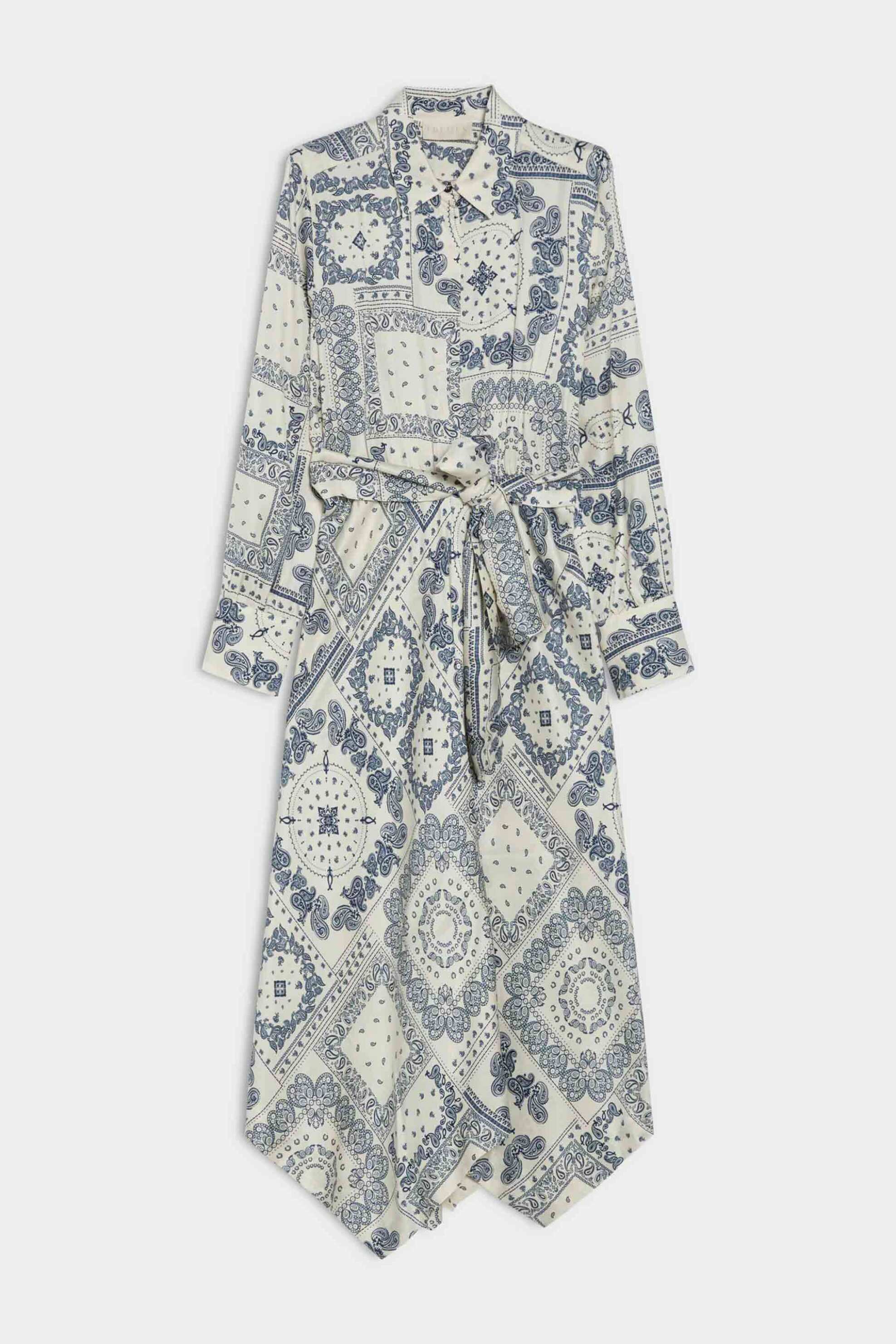 Iblues Γυναικείο Φόρεμα Midi με All-Over Print Iblacaici - 2617221071 Κρέμ