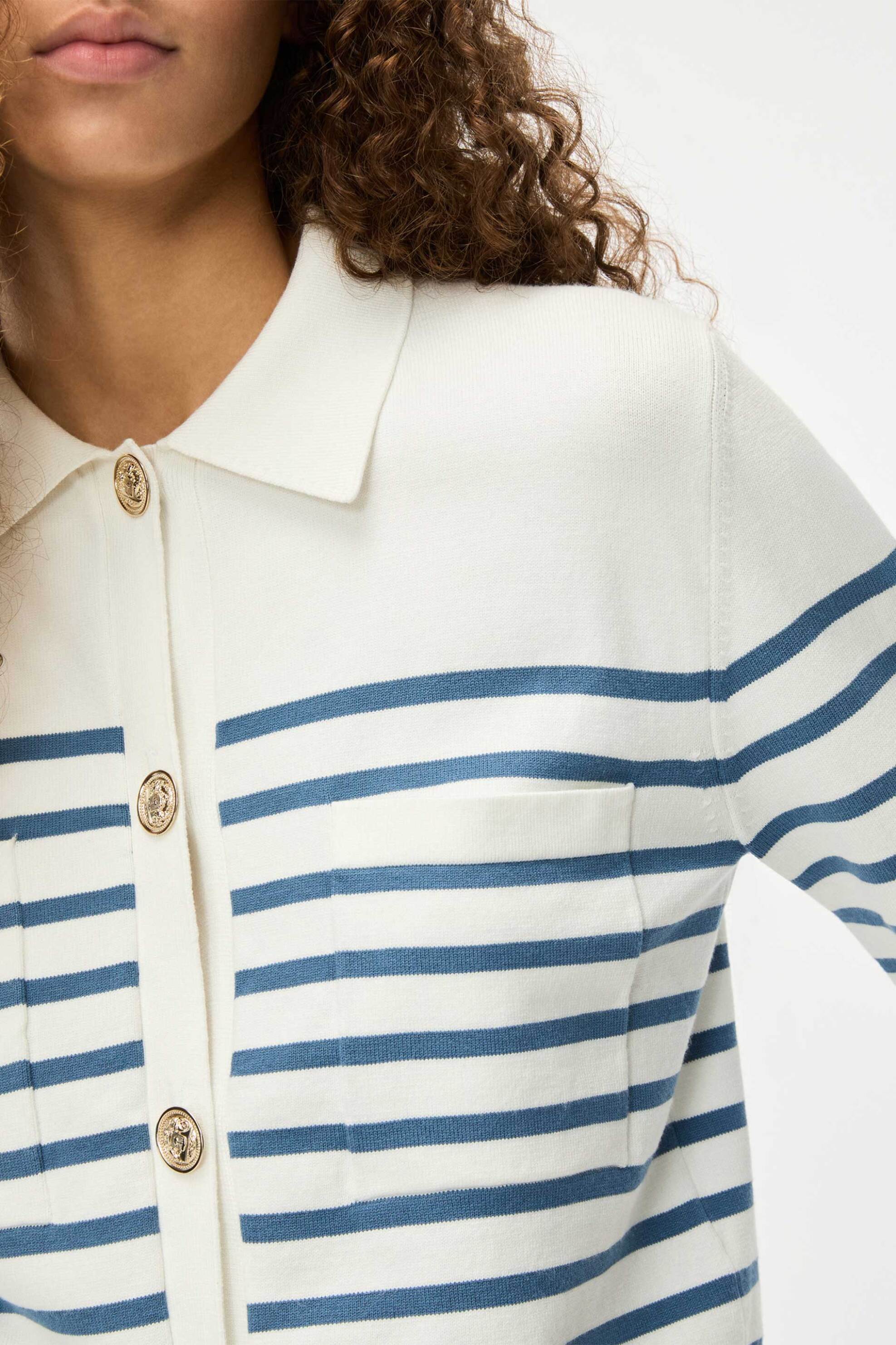 iBlues γυναικεία ζακέτα με ριγέ σχέδιο "Iblvolante" - 2617341071 Λευκό φωτογραφία