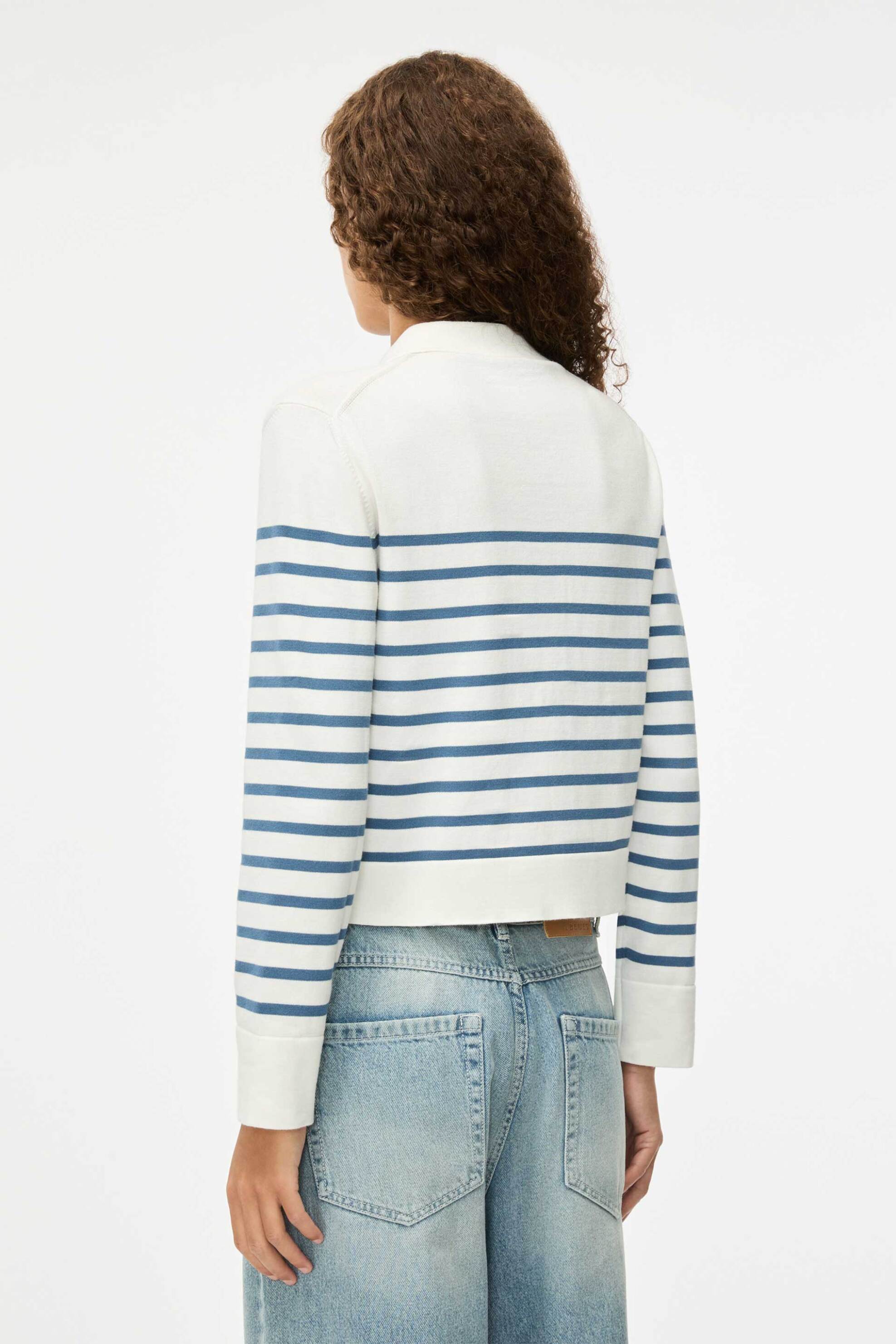 iBlues γυναικεία ζακέτα με ριγέ σχέδιο "Iblvolante" - 2617341071 Λευκό φωτογραφία