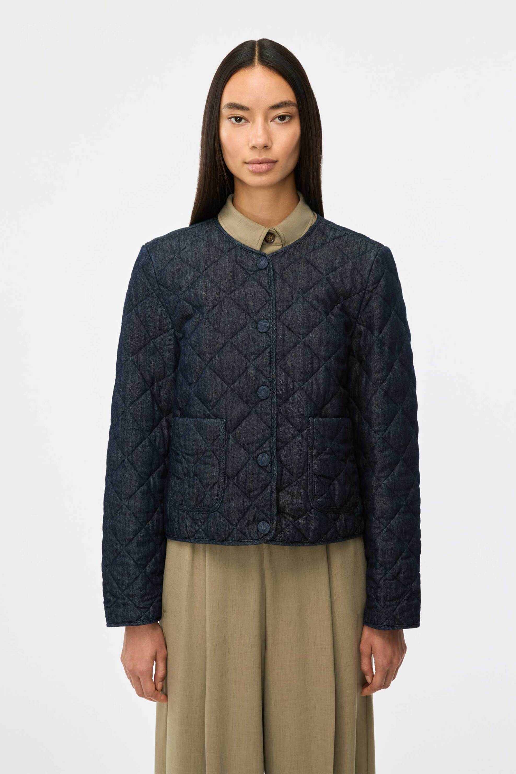 iBlues γυναικείο καπιτονέ denim jacket "Iblbaba" - 2617481011 Denim Blue