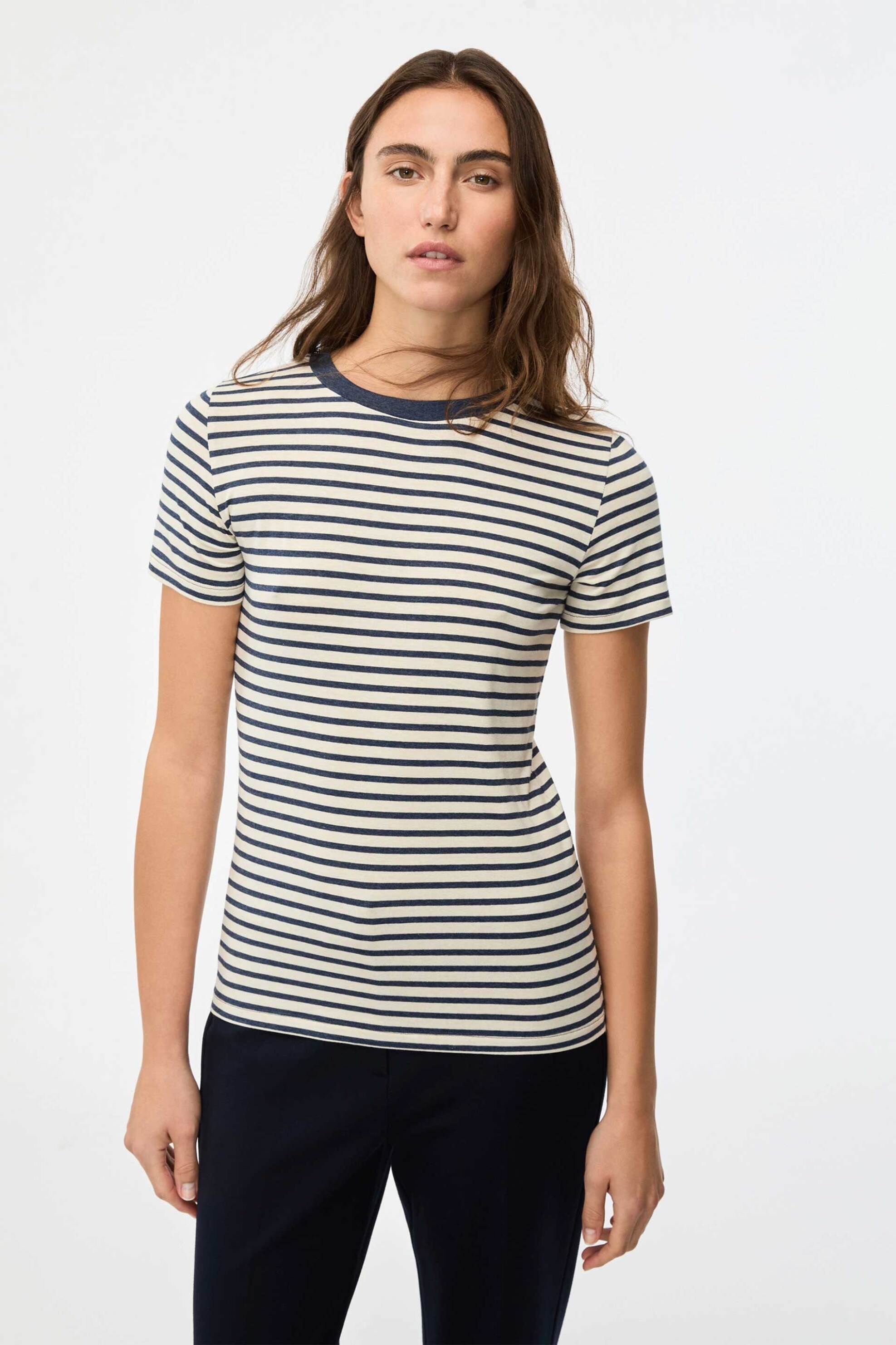 iBlues γυναικείο T-shirt με ριγέ σχέδιο "Iblfuxia" - 2617971021 Μπλε