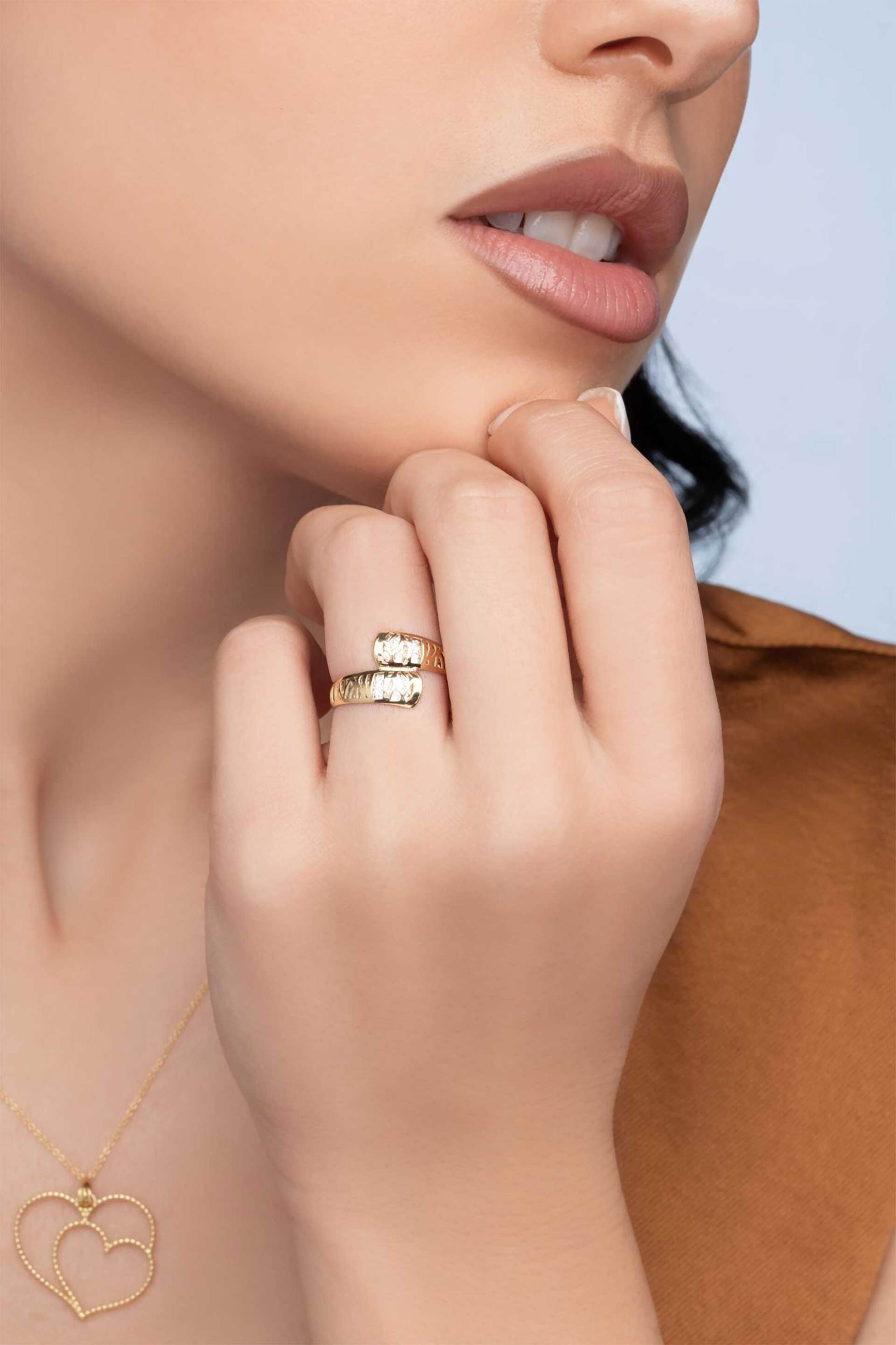 Li-LA-LO γυναικείο μενταγιόν καρδιές από χρυσό 18K "Arabesque" - PAY001537 φωτογραφία