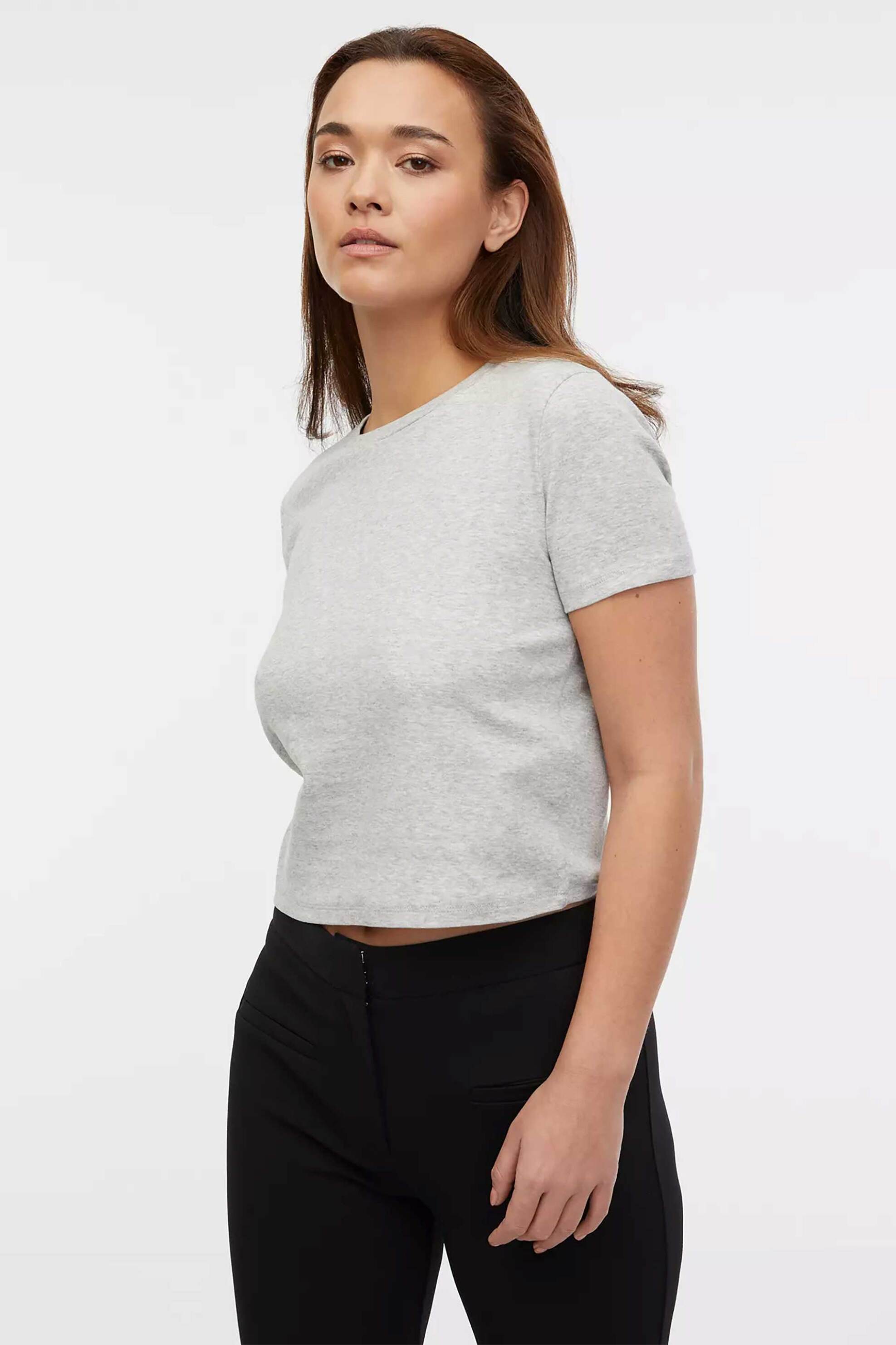 Orsay γυναικείο βαμβακερό T-shirt μονόχρωμο - 1000134-M00-0114 Γκρι