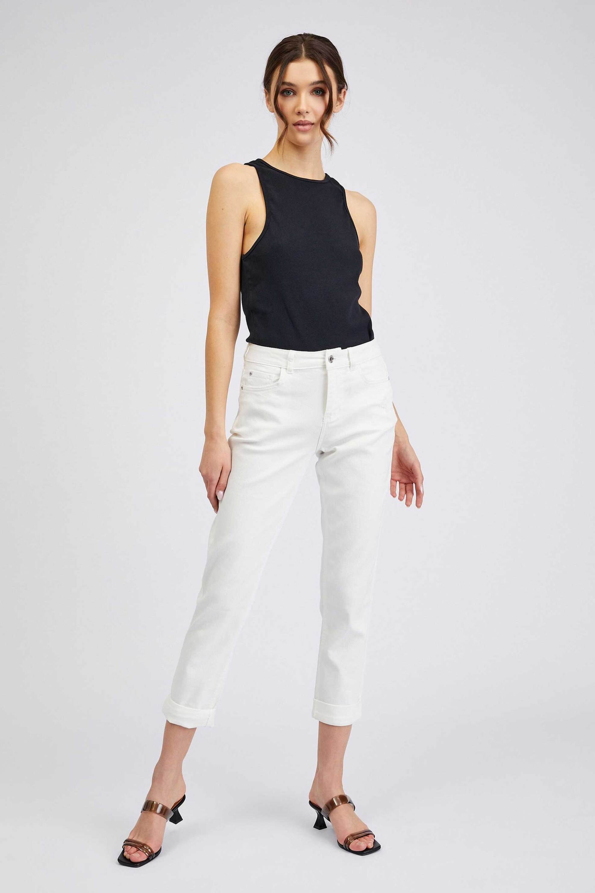 ORSAY Orsay γυναικείο τζην παντελόνι cropped Boyfriend Fit - 314093 -X00-0000 Λευκό