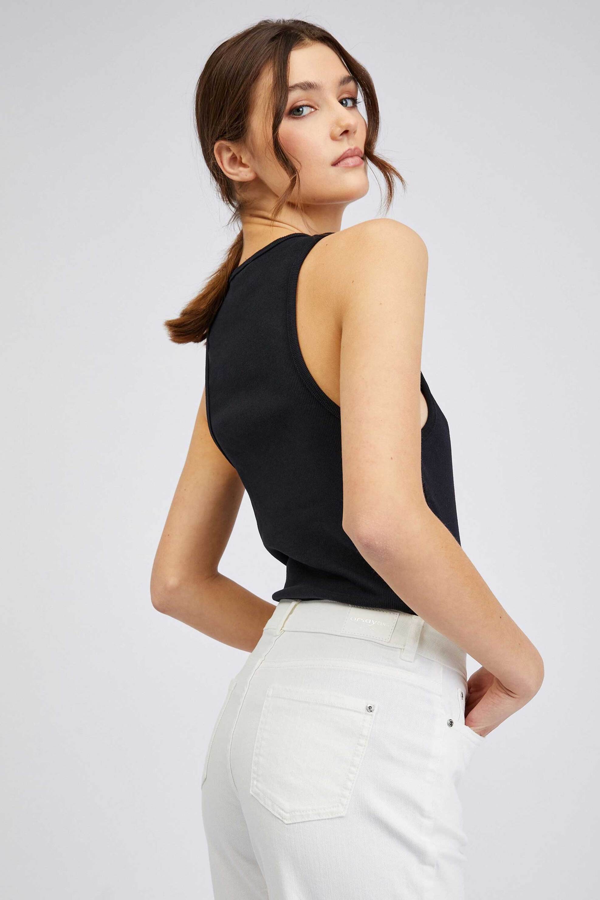 Orsay γυναικείο τζην παντελόνι cropped Boyfriend Fit - 314093 -X00-0000 Λευκό φωτογραφία