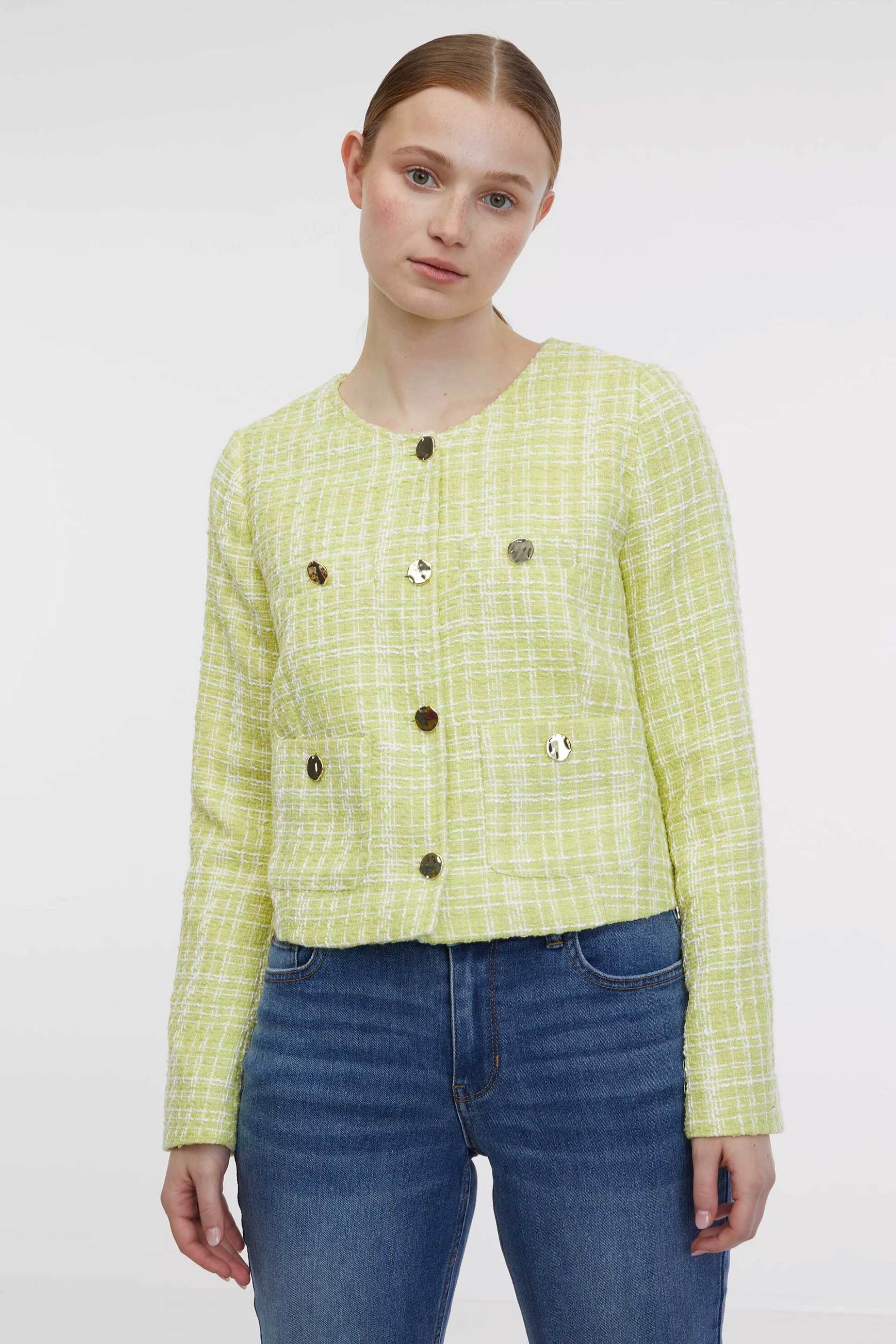ORSAY Orsay γυναικείο tweed σακάκι Boxy Fit - 1000160-X13-0530 Πράσινο Ανοιχτό 2025