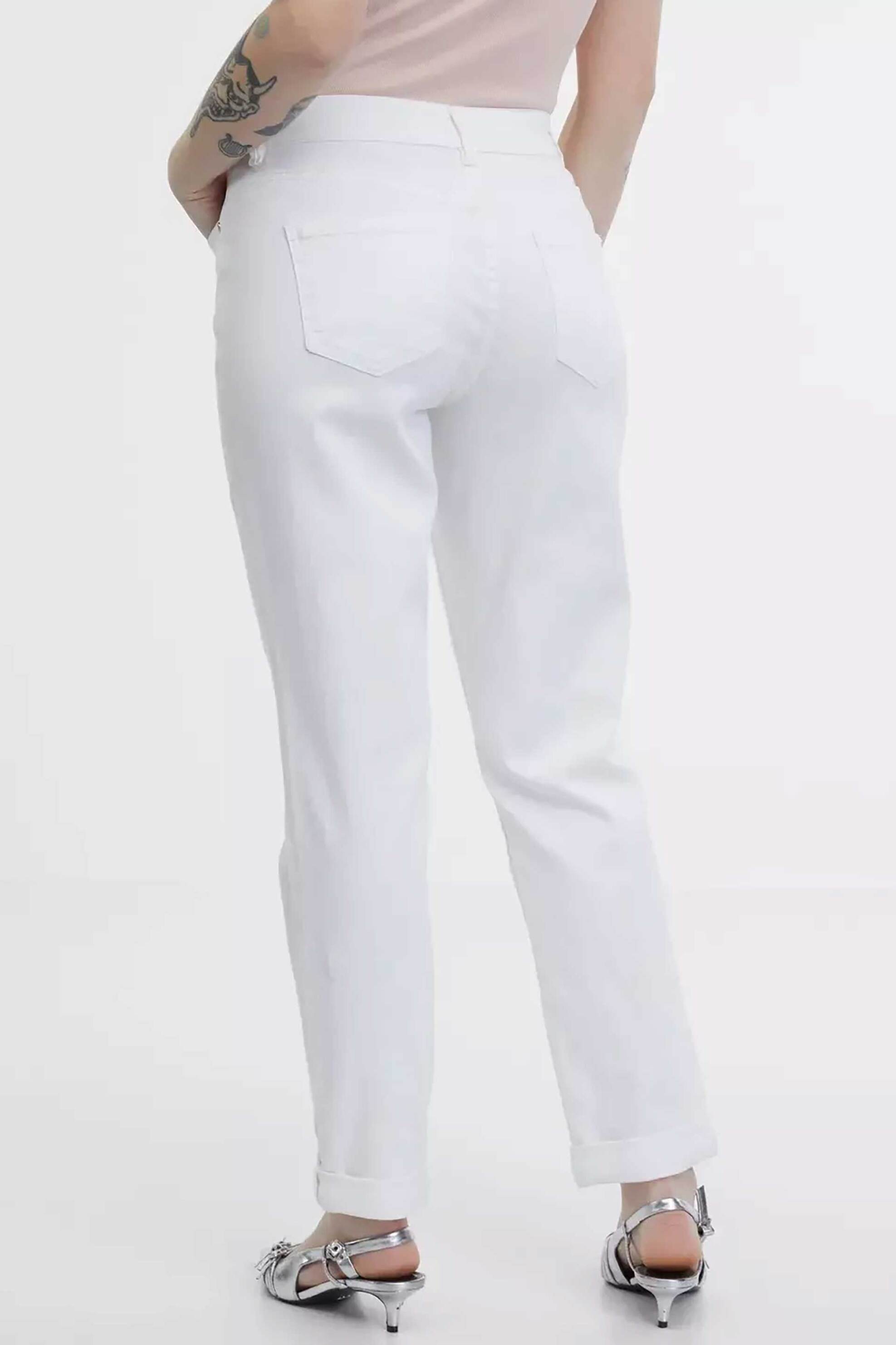 Orsay γυναικείο τζην παντελόνι πεντάτσεπο Boyfriend Fit - 1000190-X00-0000 Λευκό φωτογραφία