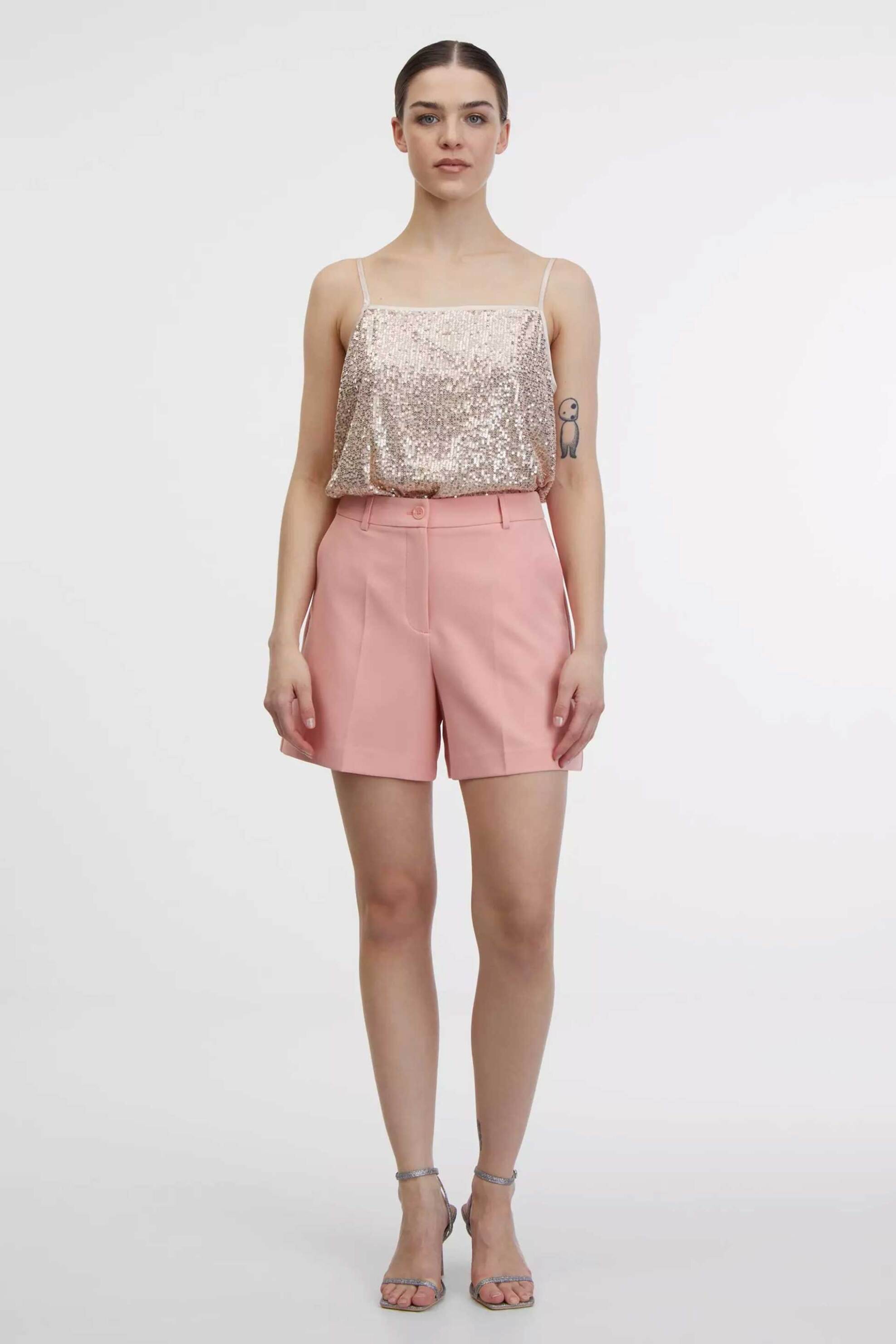 Orsay γυναικείο τοπ με all-over σχέδιο με παγιέτες - 1000444-X13-1405 Μπεζ φωτογραφία