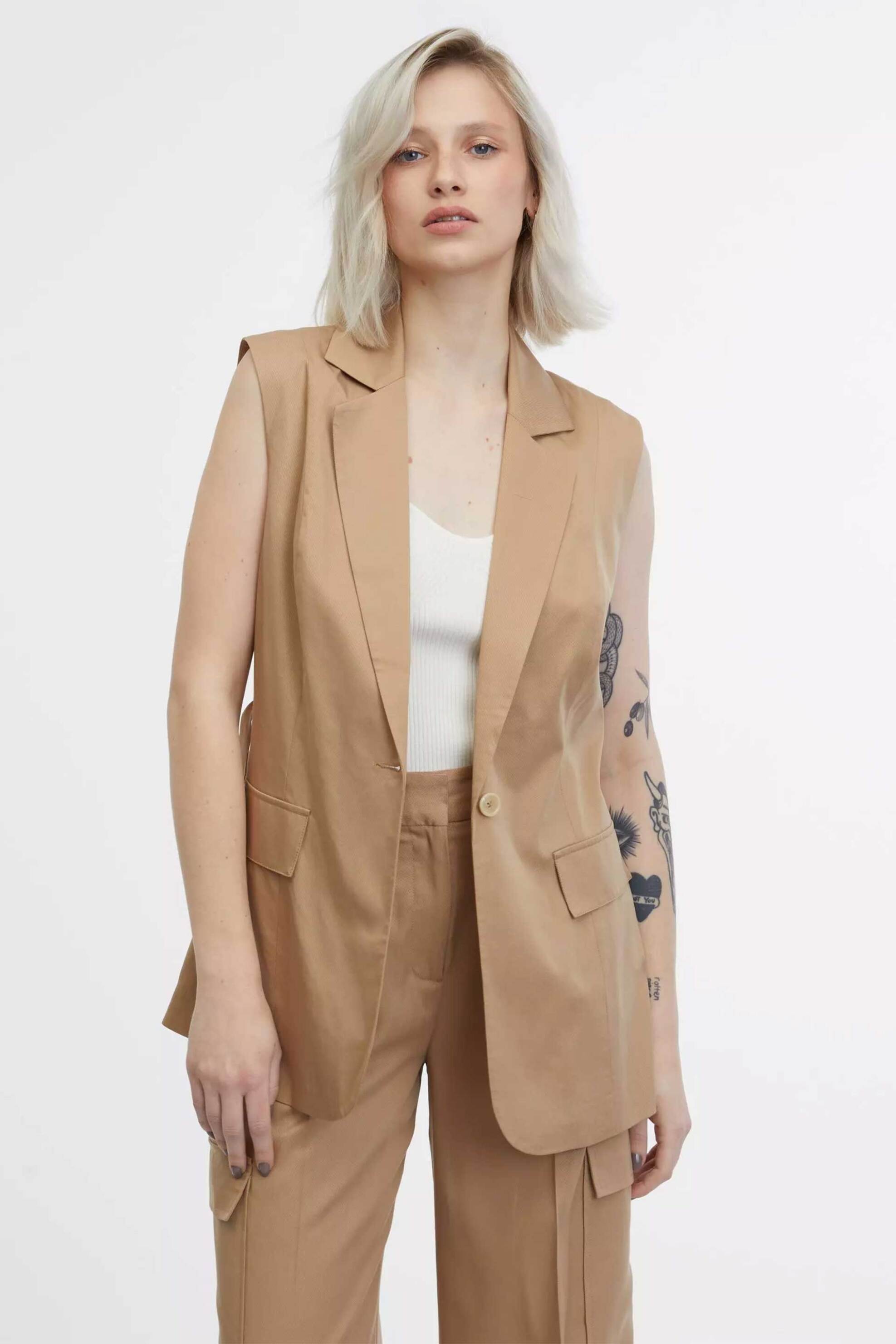 Orsay γυναικείο γιλέκο με ζώνη - 1000490-X17-1320 Ταμπά φωτογραφία