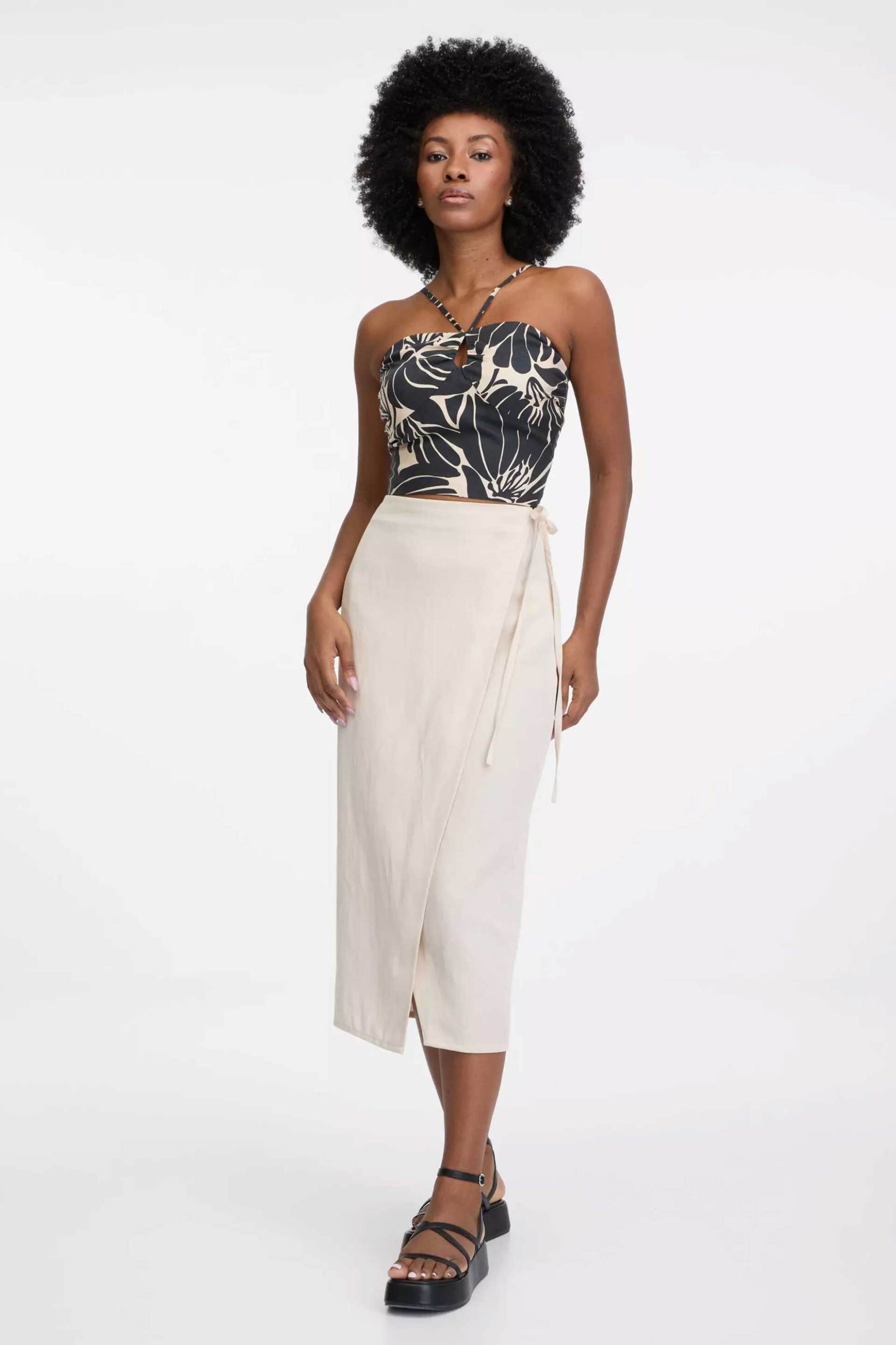 ORSAY Orsay γυναικείο wrap φούστα midi - 1000725-X13-0907 Λευκό 2025