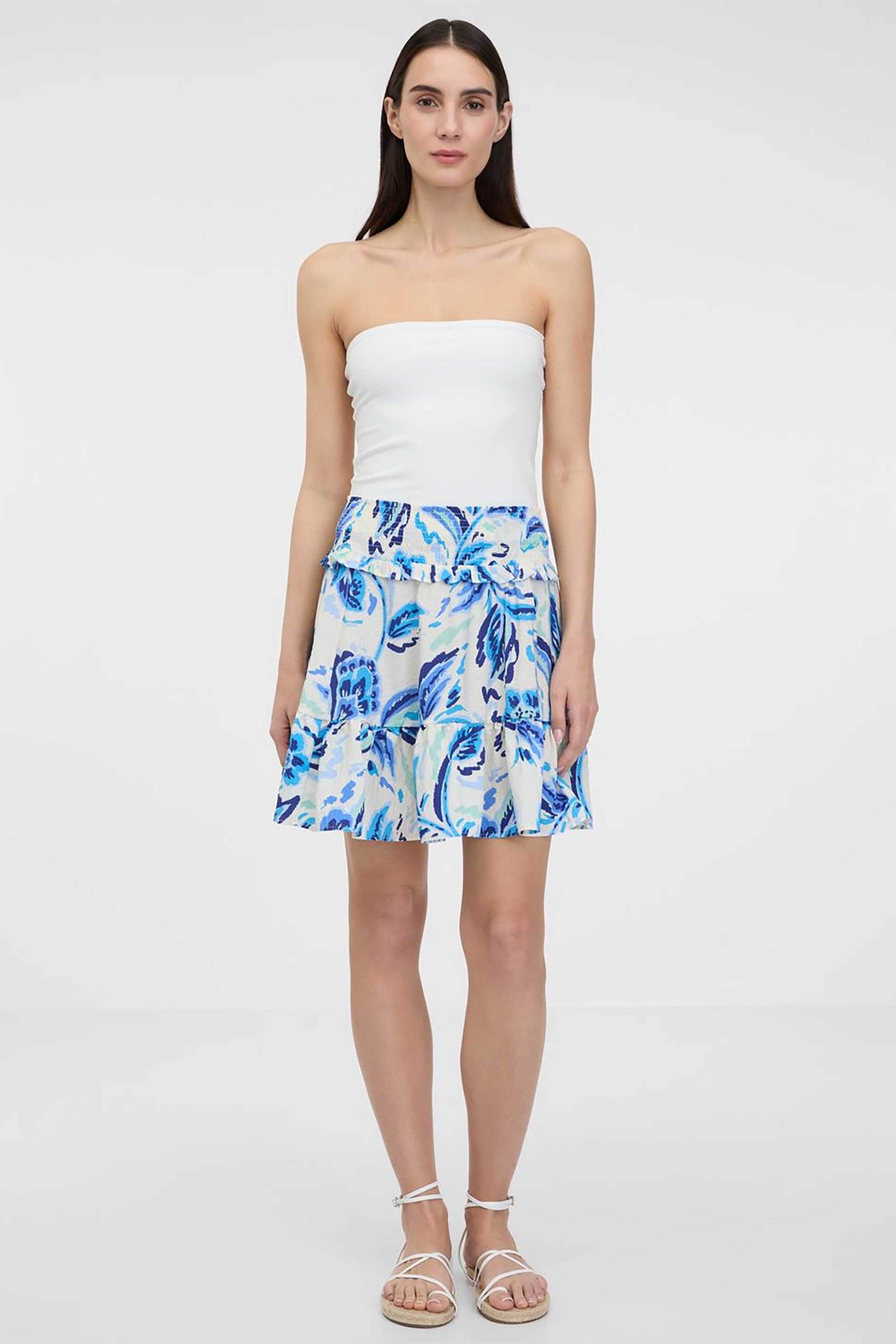 Orsay γυναικεία mini φούστα με floral print - 1000552-X14-4112 Μπλε