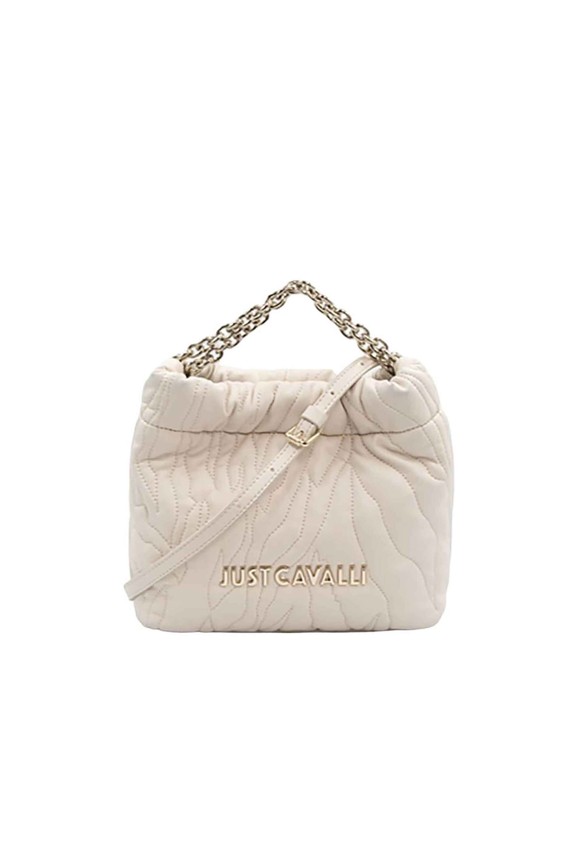 Just Cavalli γυναικείο mini bag καπιτονέ με μεταλλικό λογότυπο | ONE SIZE