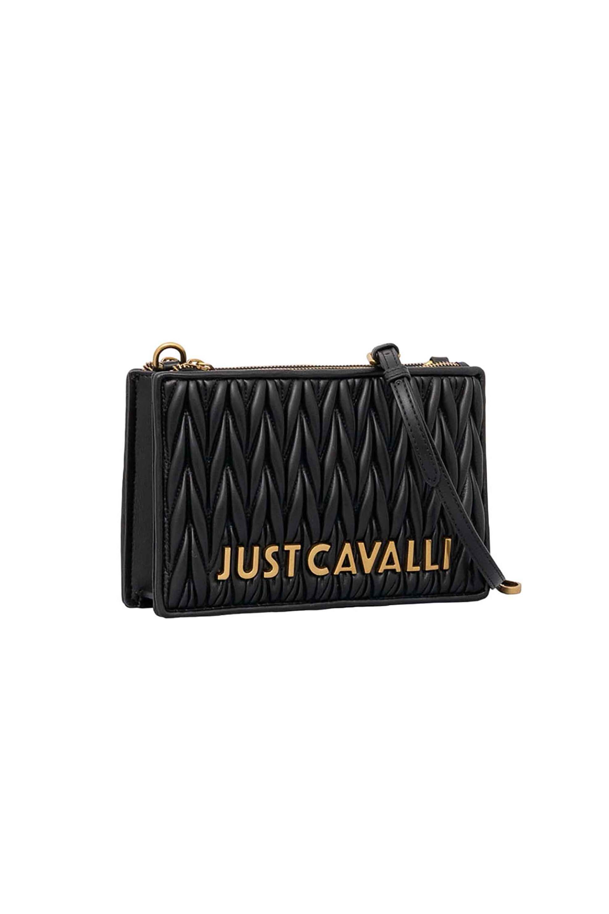 Just Cavalli γυναικεία τσάντα crossbody με ανάγλυφο σχέδιο και μεταλλικό λογότυπο | ONE SIZE