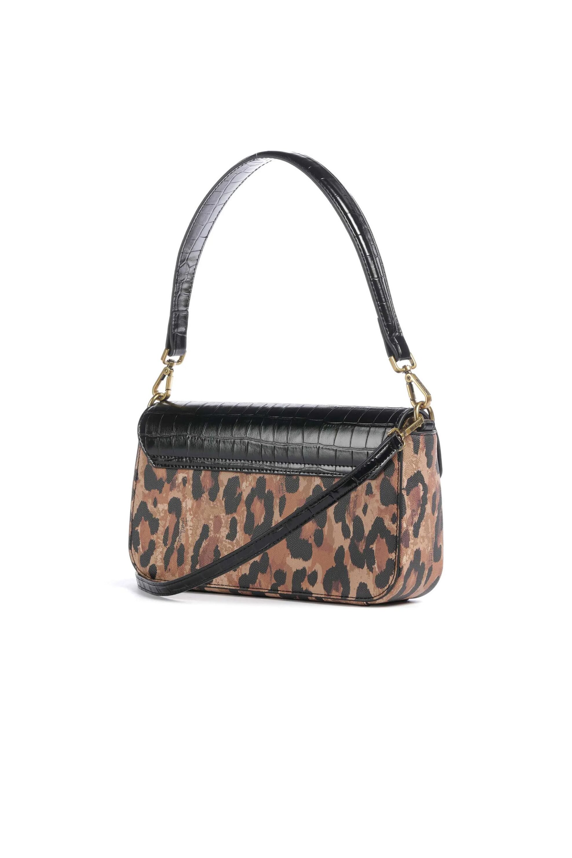 Just Cavalli γυναικεία τσάντα ώμου με croco & animal pattern - 79RA4BH2ZSD23 Μαύρο - Καφέ