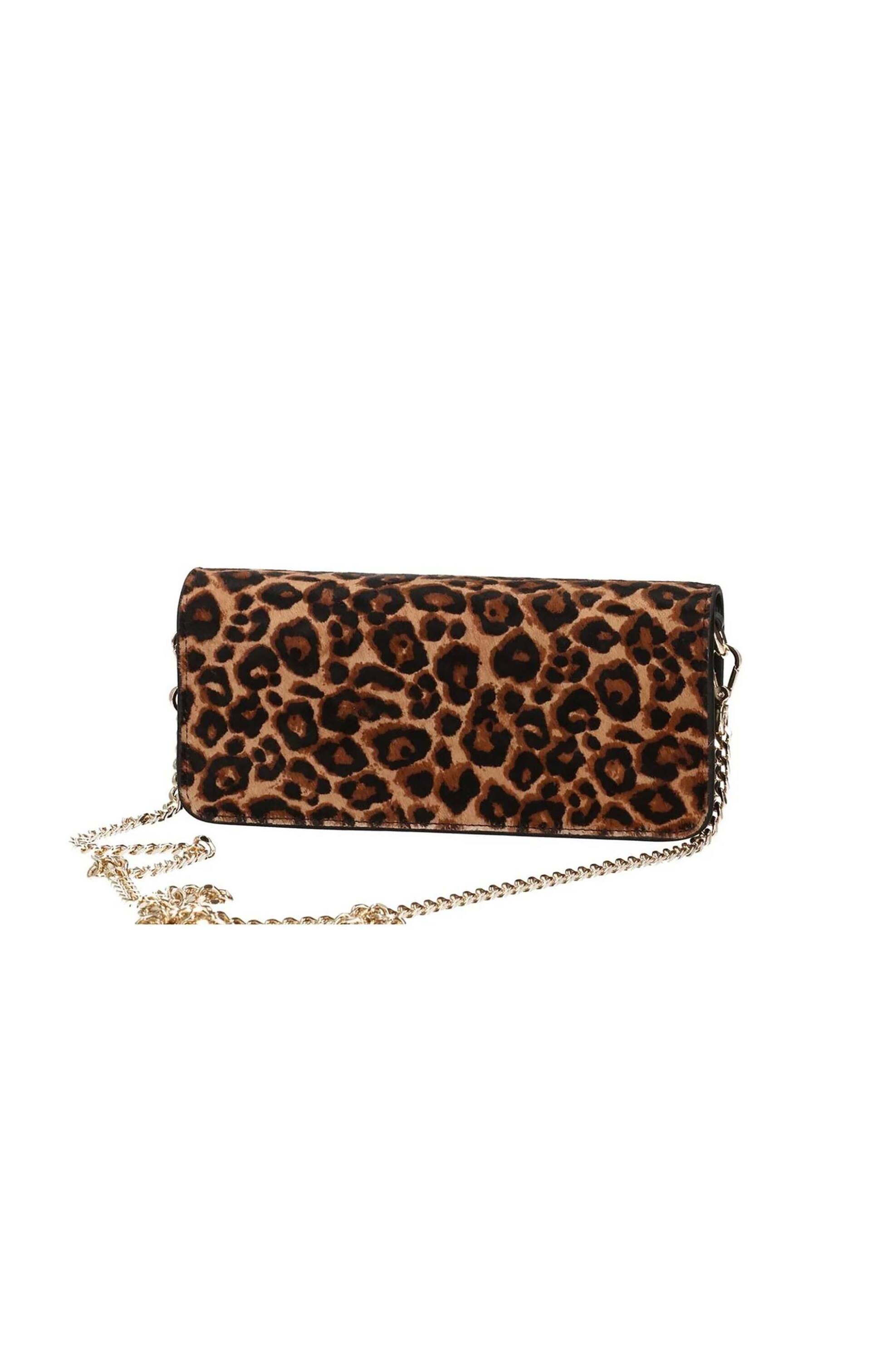 Just Cavalli γυναικεία τσάντα clutch με animal pattern και μεταλλικό λογότυπο - 79RA4BZ2ZSD28 Καφέ φωτογραφία