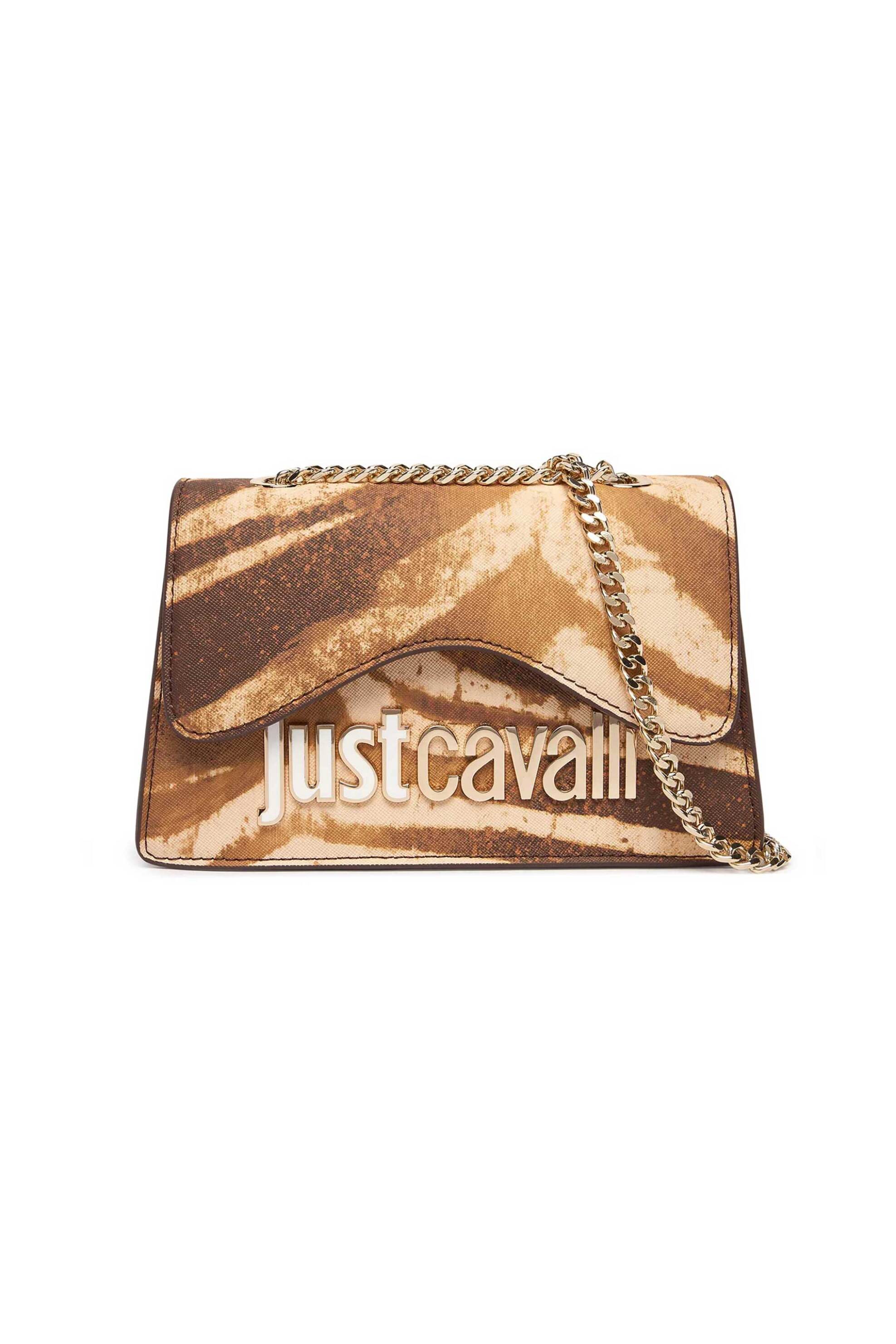 Just Cavalli γυναικεία τσάντα ώμου με αλυσίδα - 80RA4BB7ZSA85 Μπεζ