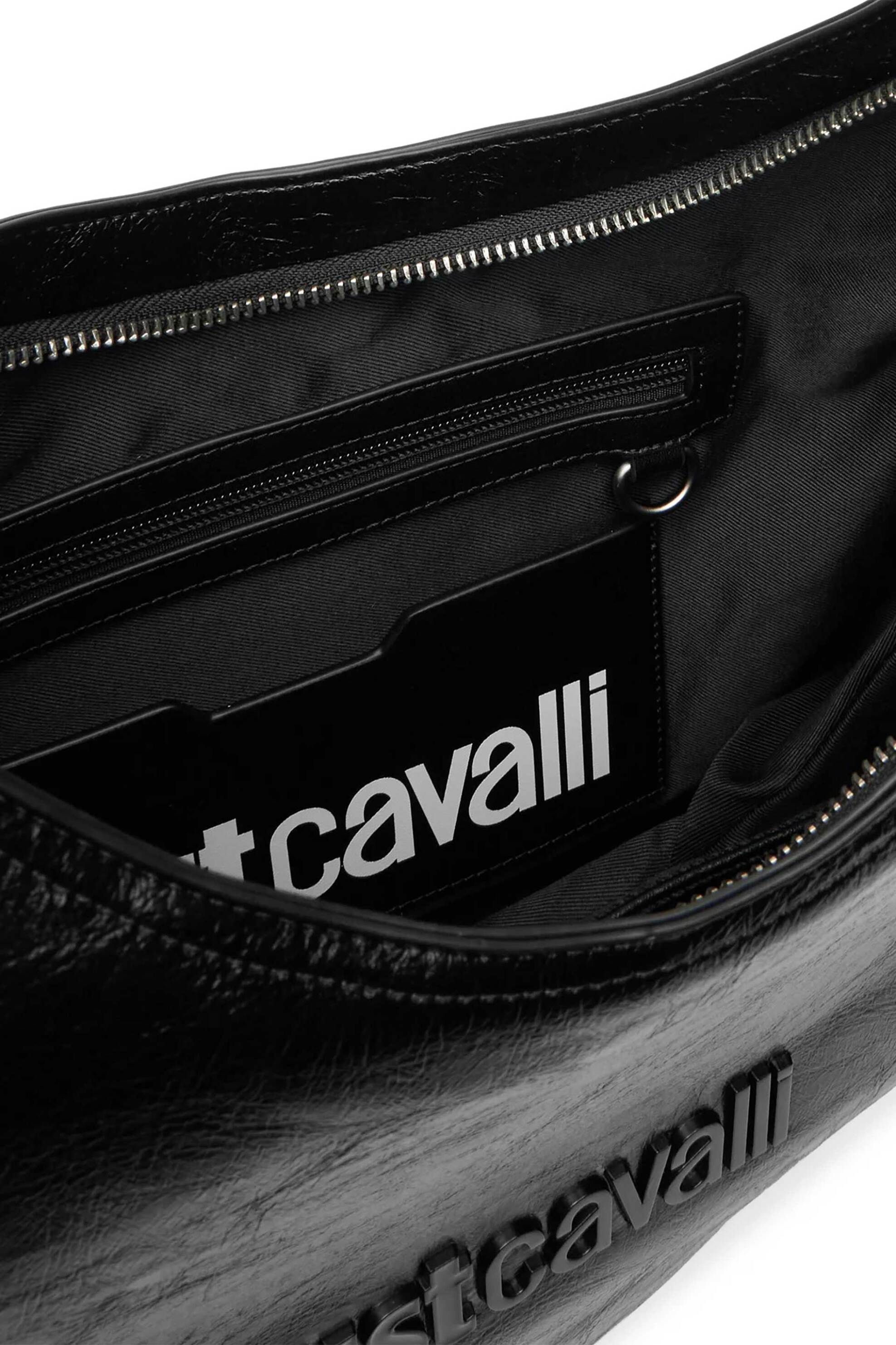 JUST CAVALLI Just Cavalli γυναικεία τσάντα ώμου με πλεξούδα - 80RA4BC2ZSD86 Μαύρο - 3