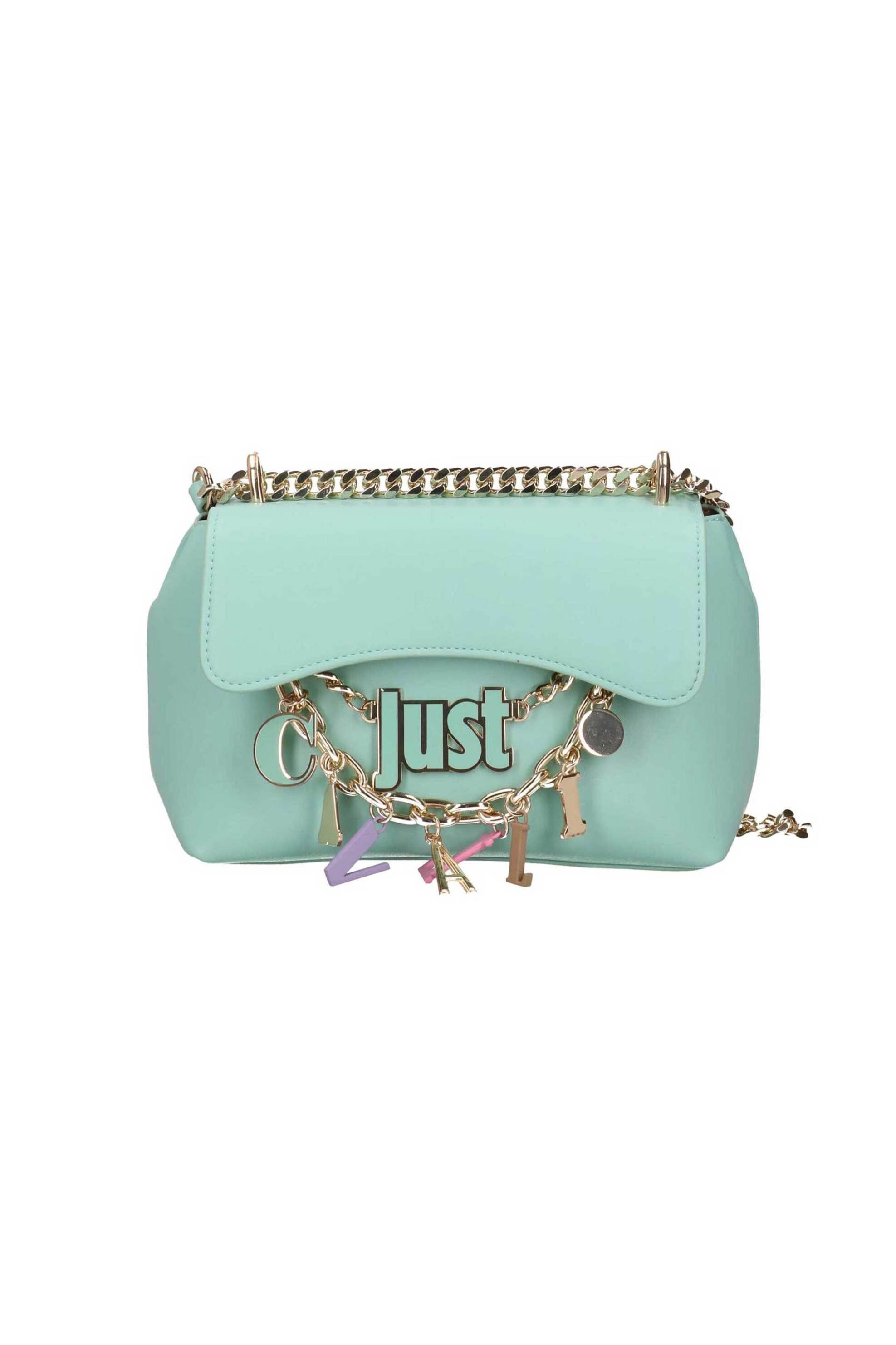 Just Cavalli γυναικεία τσάντα ώμου με charms - 80RA4BE2ZSD85 Βεραμάν