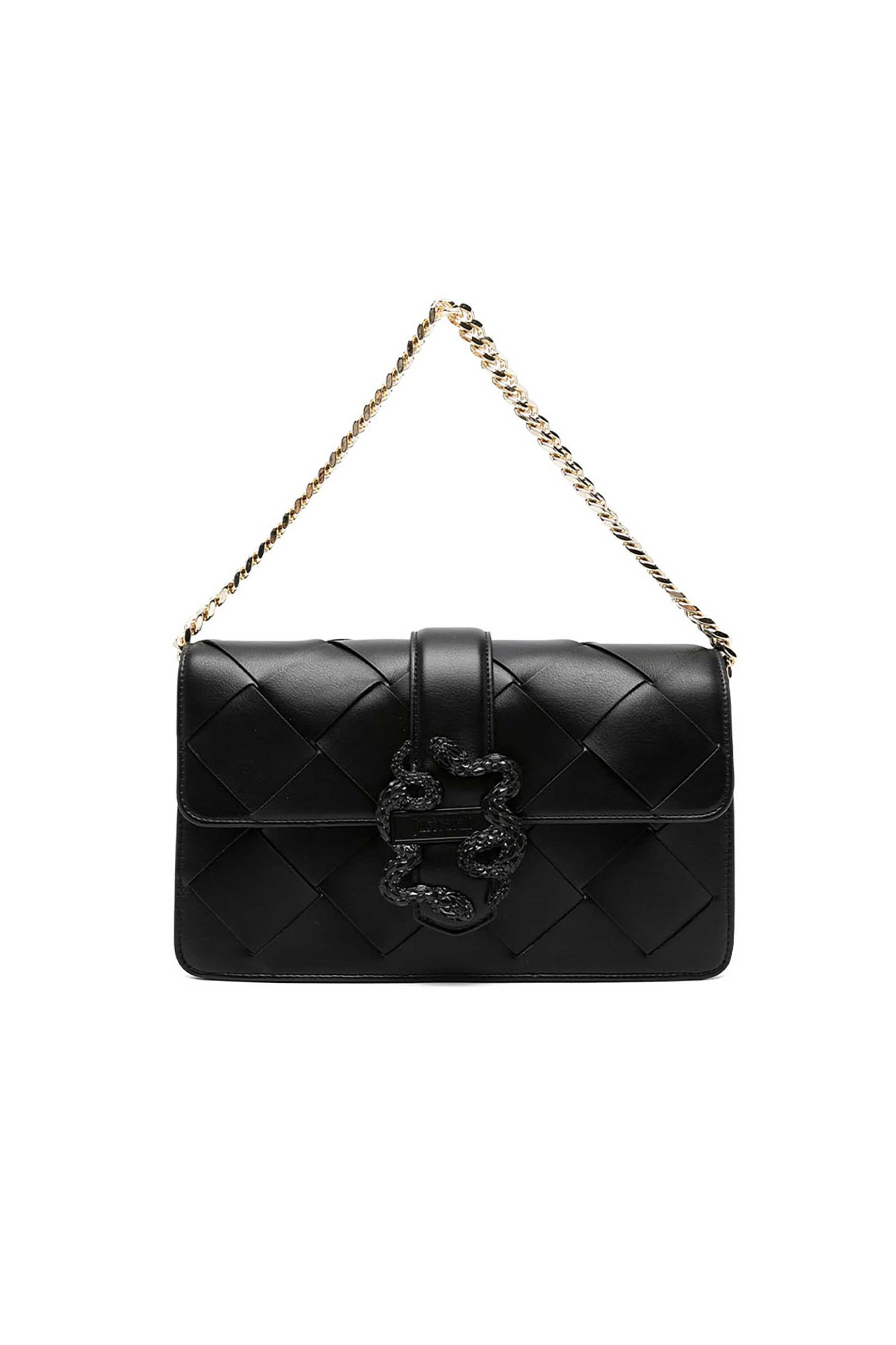 Just Cavalli γυναικεία τσάντα ώμου με αλυσίδα - 80RA4BM1ZSD88 Μαύρο