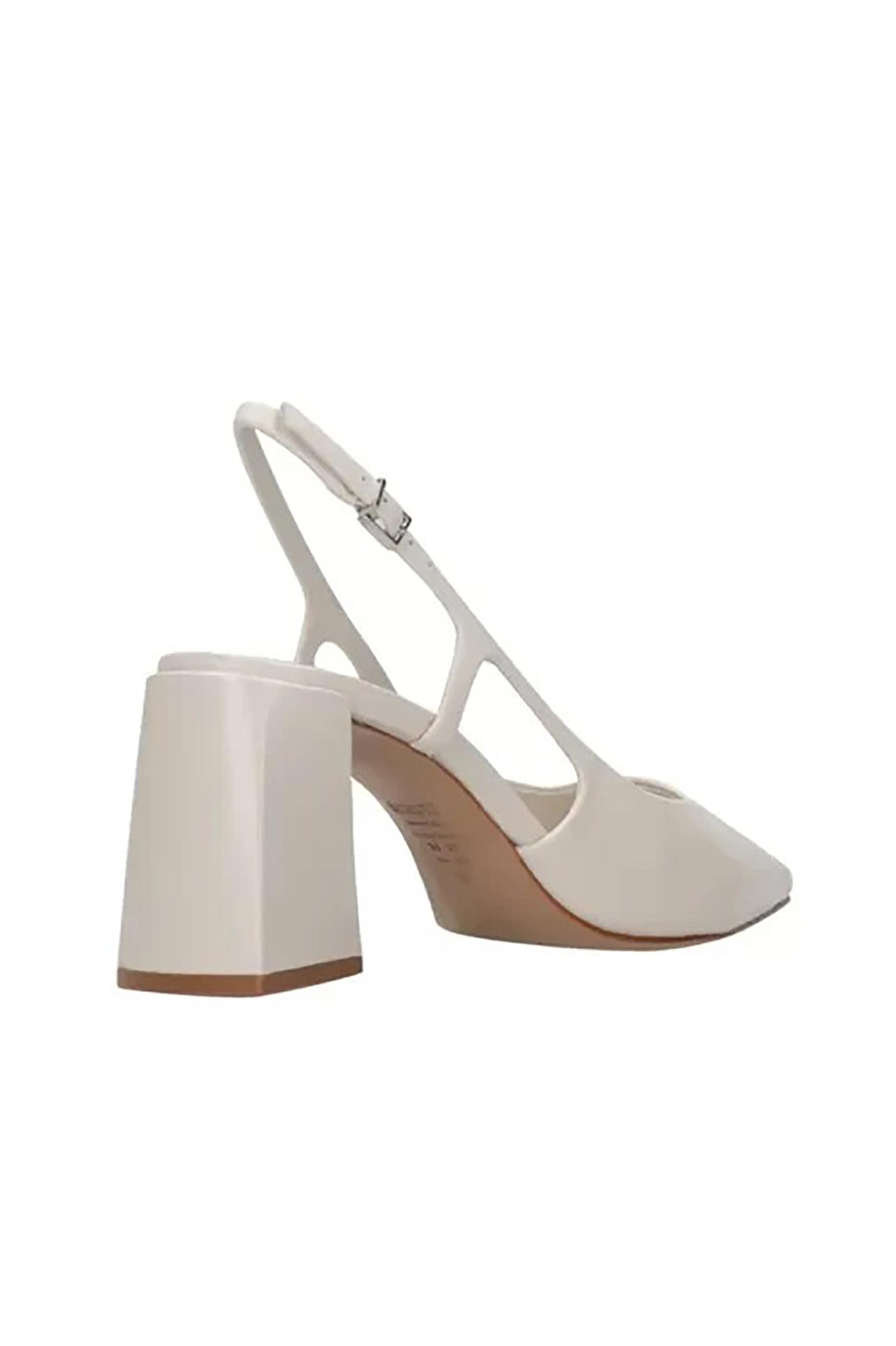 SCHUTZ Schutz γυναικείες δερμάτινες γόβες slingbacks με χοντρό τακούνι - S2145400060001 Εκρού - 3