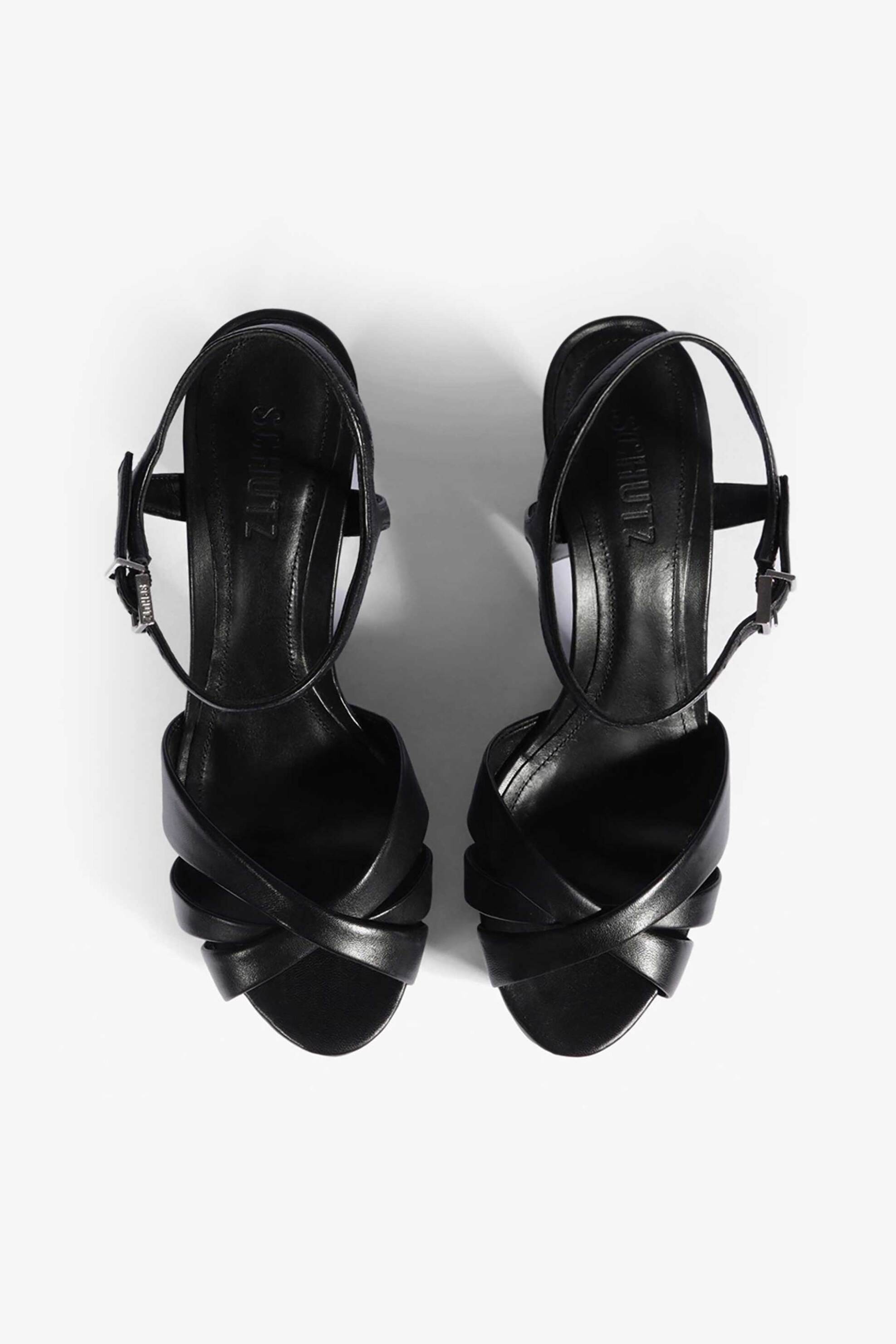 SCHUTZ Schutz γυναικεία δερμάτινα πέδιλα - S2034600030332 Μαύρο - 4