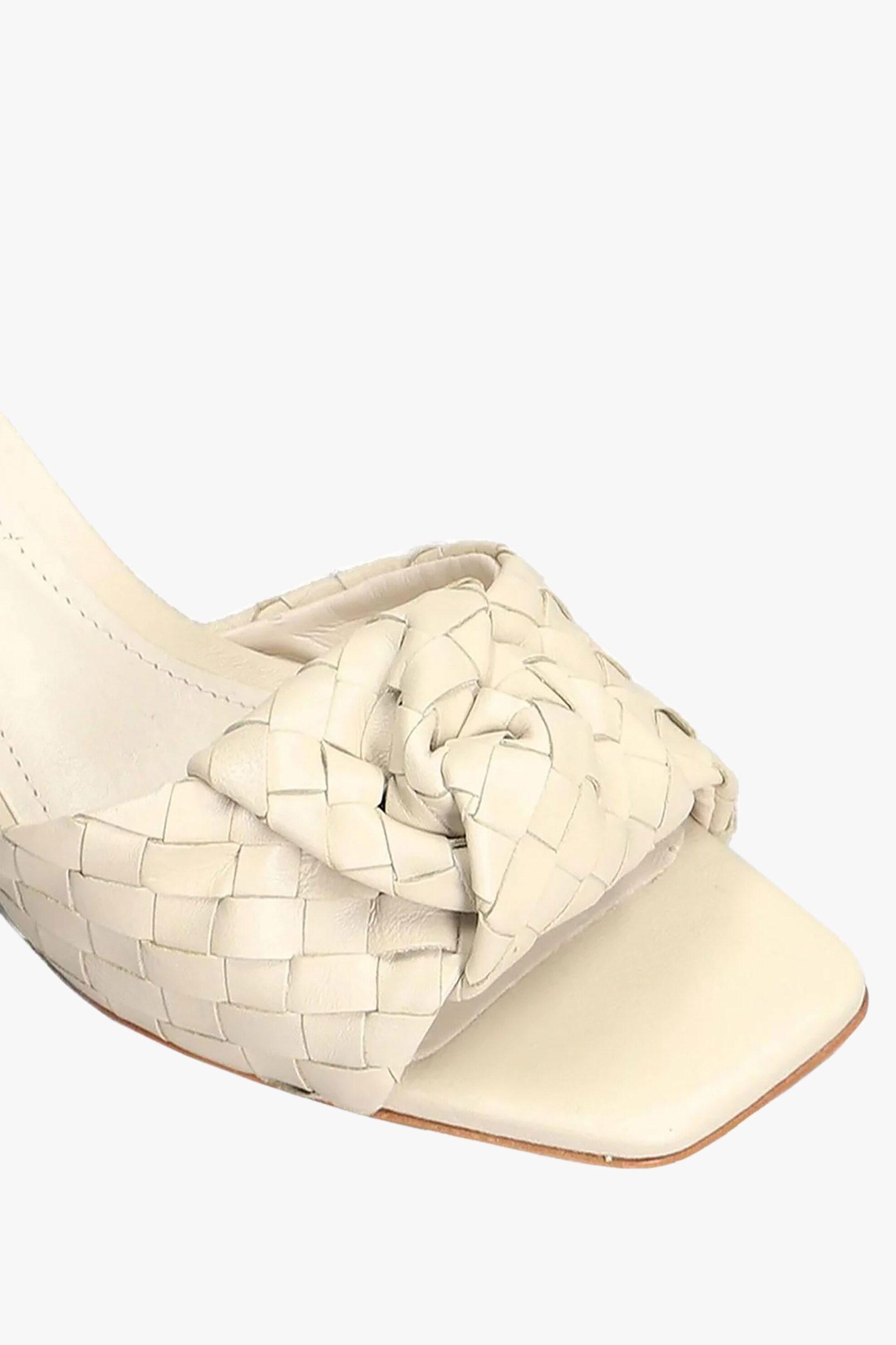 SCHUTZ Schutz γυναικεία δερμάτινα mules με πλεκτό σχέδιο - S2106000490004 Εκρού - 3