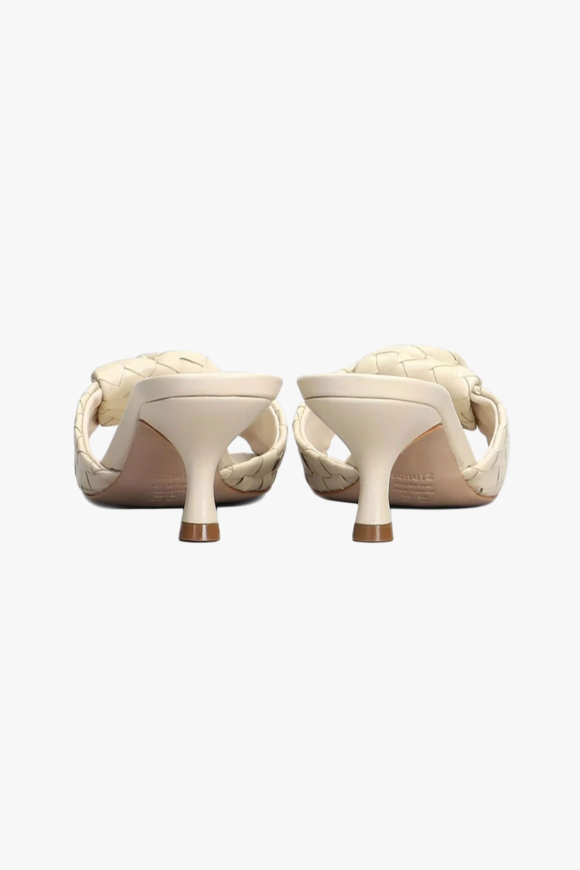SCHUTZ Schutz γυναικεία δερμάτινα mules με πλεκτό σχέδιο - S2106000490004 Εκρού - 4
