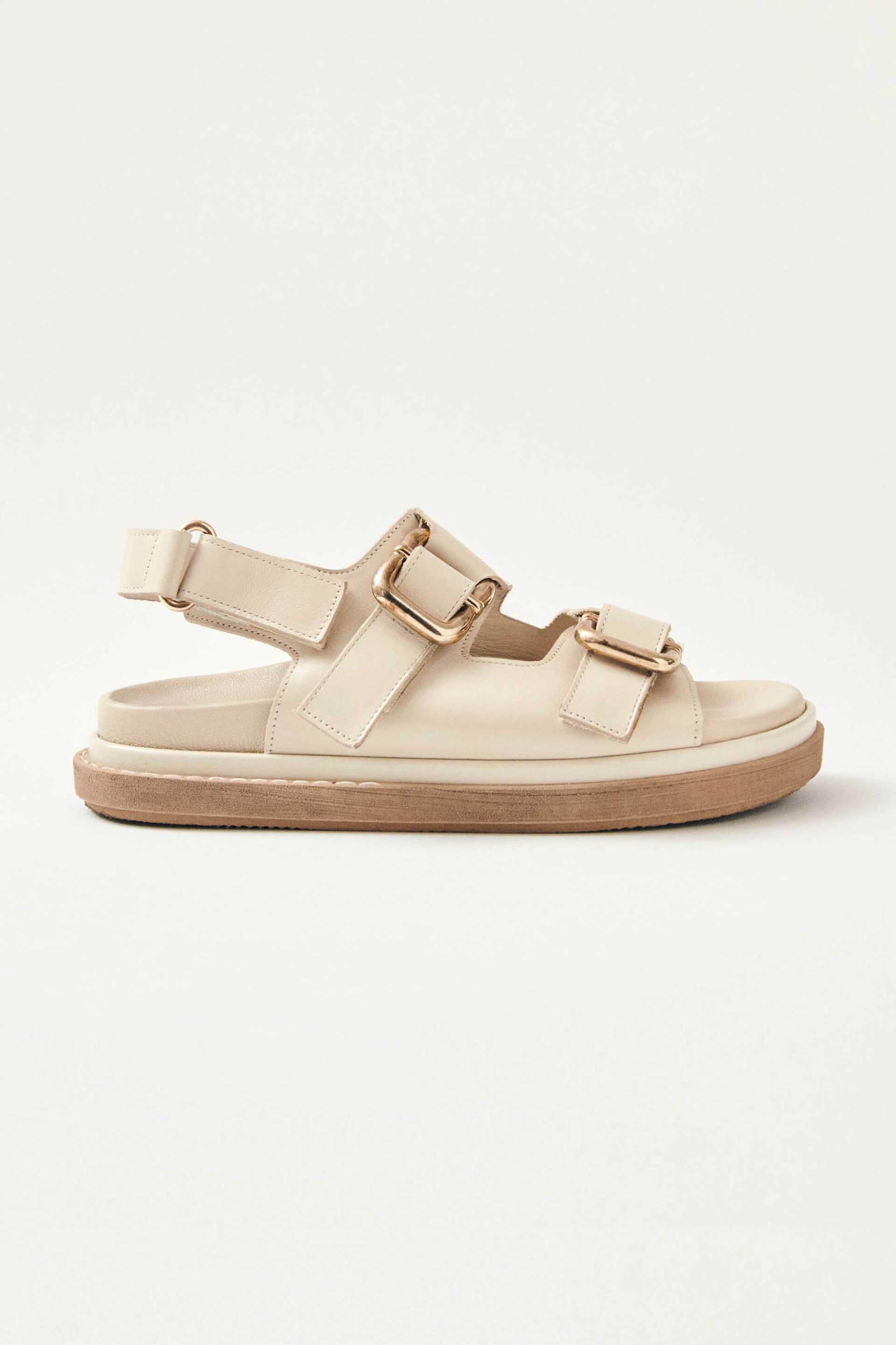 ALOHAS Alohas γυνακεία δερμάτινα σανδάλια "Harper Cream" - S00275-56 Εκρού