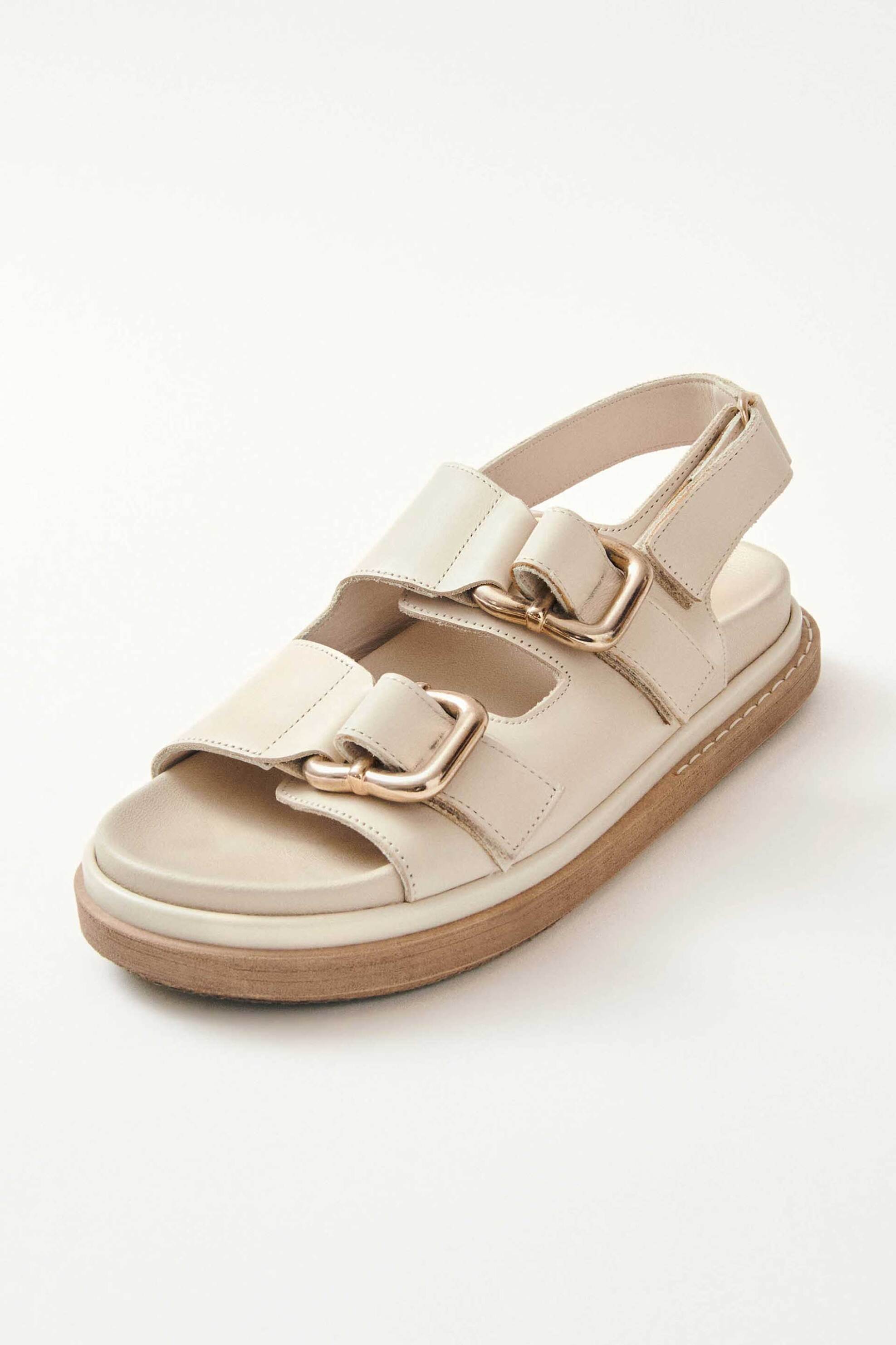 ALOHAS Alohas γυνακεία δερμάτινα σανδάλια "Harper Cream" - S00275-56 Εκρού - 2