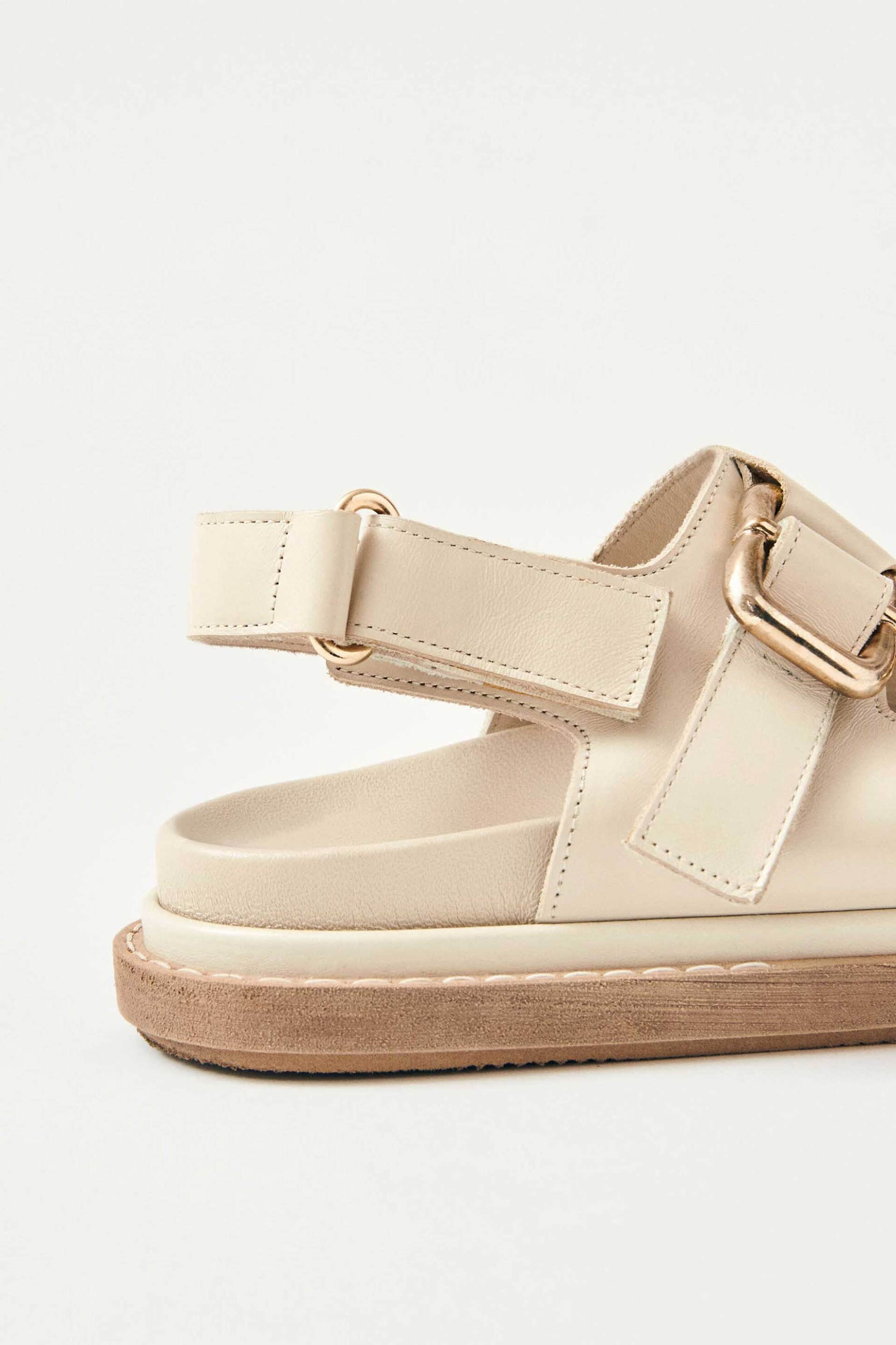 ALOHAS Alohas γυνακεία δερμάτινα σανδάλια "Harper Cream" - S00275-56 Εκρού - 4