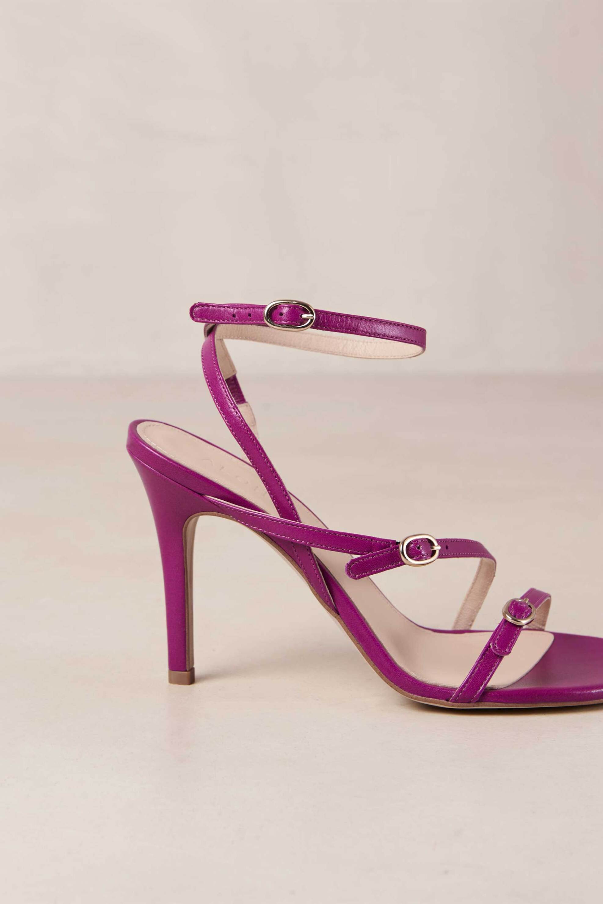 ALOHAS Alohas γυνακεία δερμάτινα πέδιλα "Alyssa Purple" - S100136-03 Μοβ - 4