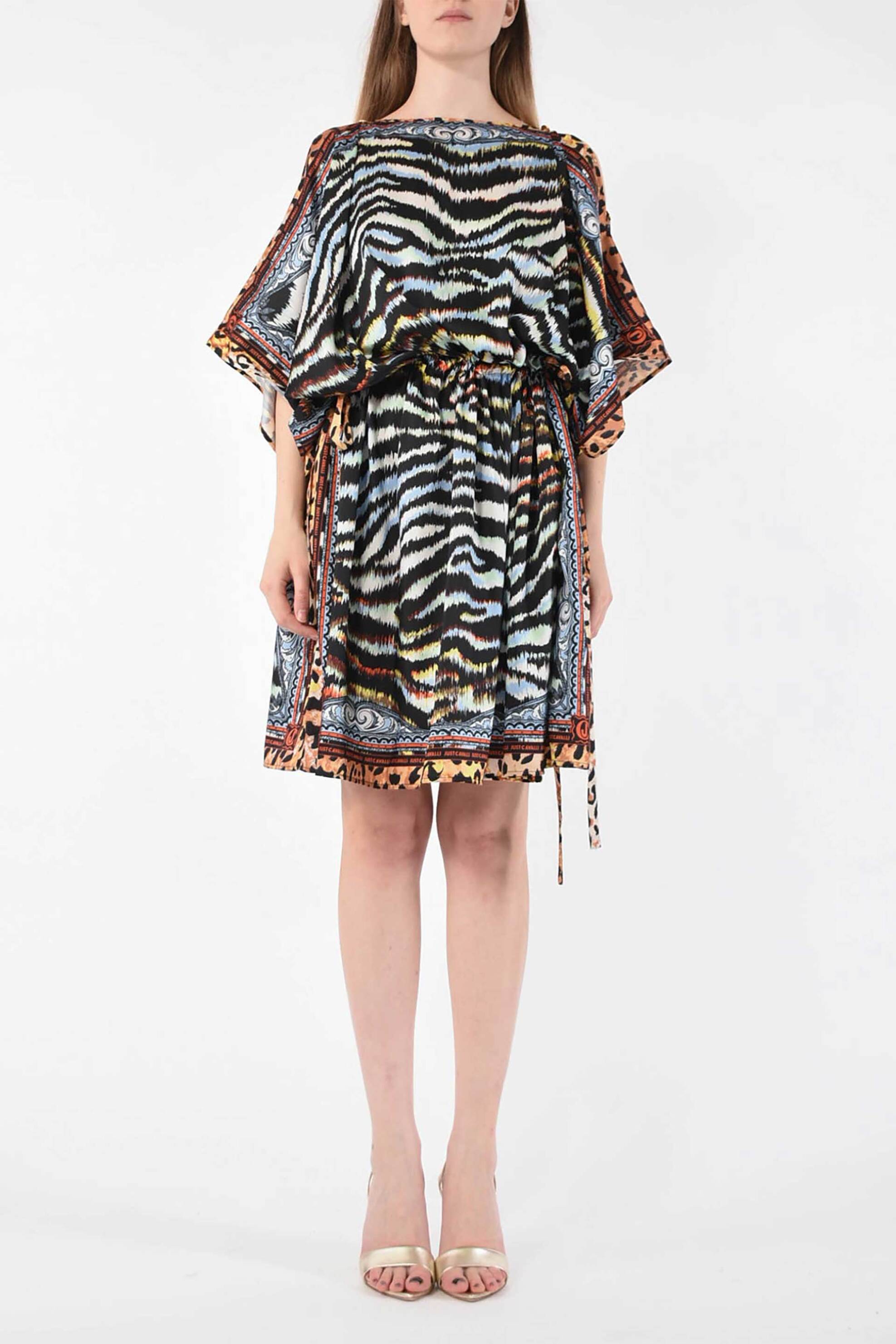 Just Cavalli γυναικεία τουνίκ με animal print - 76PAL2A1NS461 Καφέ
