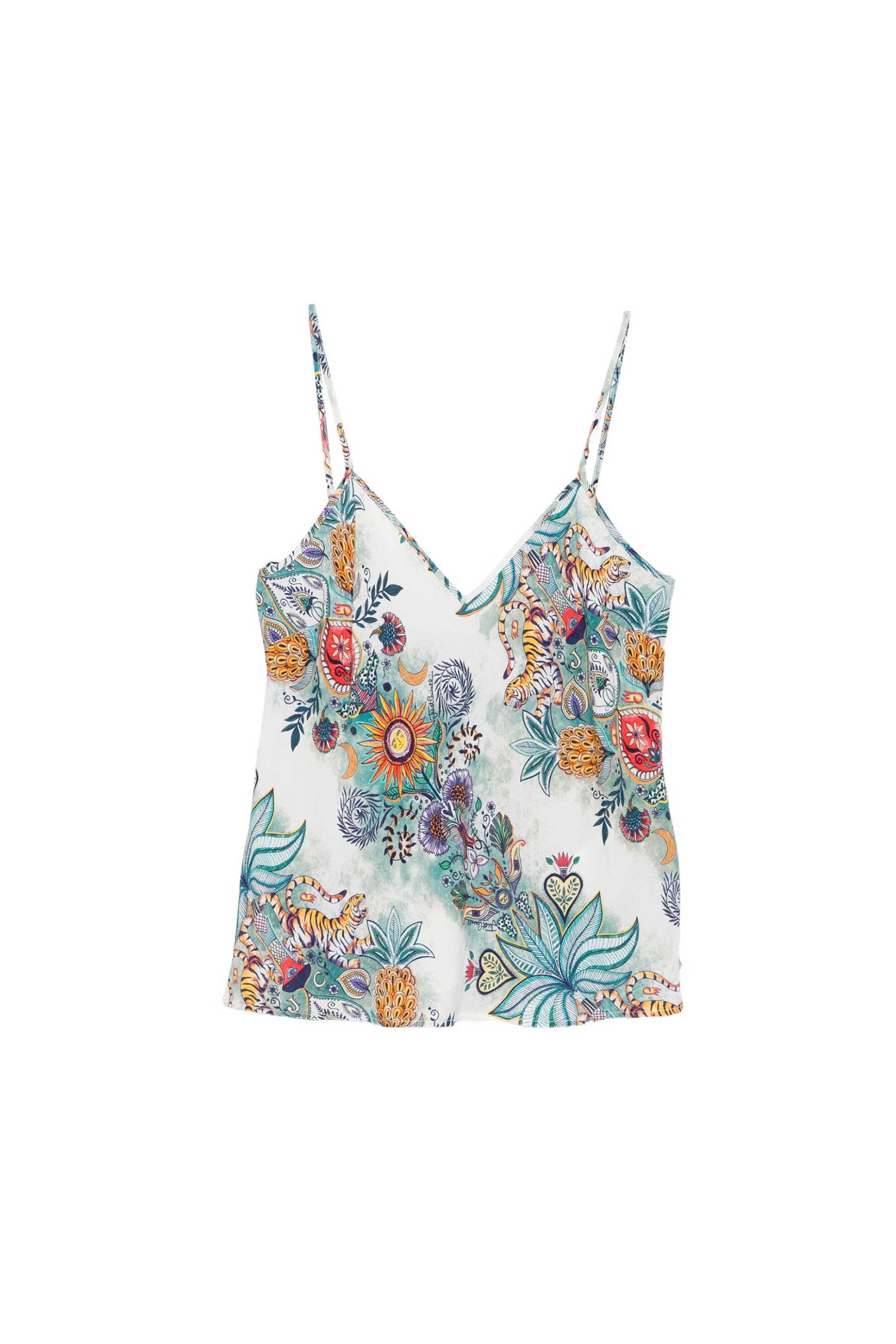 JUST CAVALLI Just Cavalli γυναικείο τοπ με all-over print - 80PAM201NS837 Εκρού