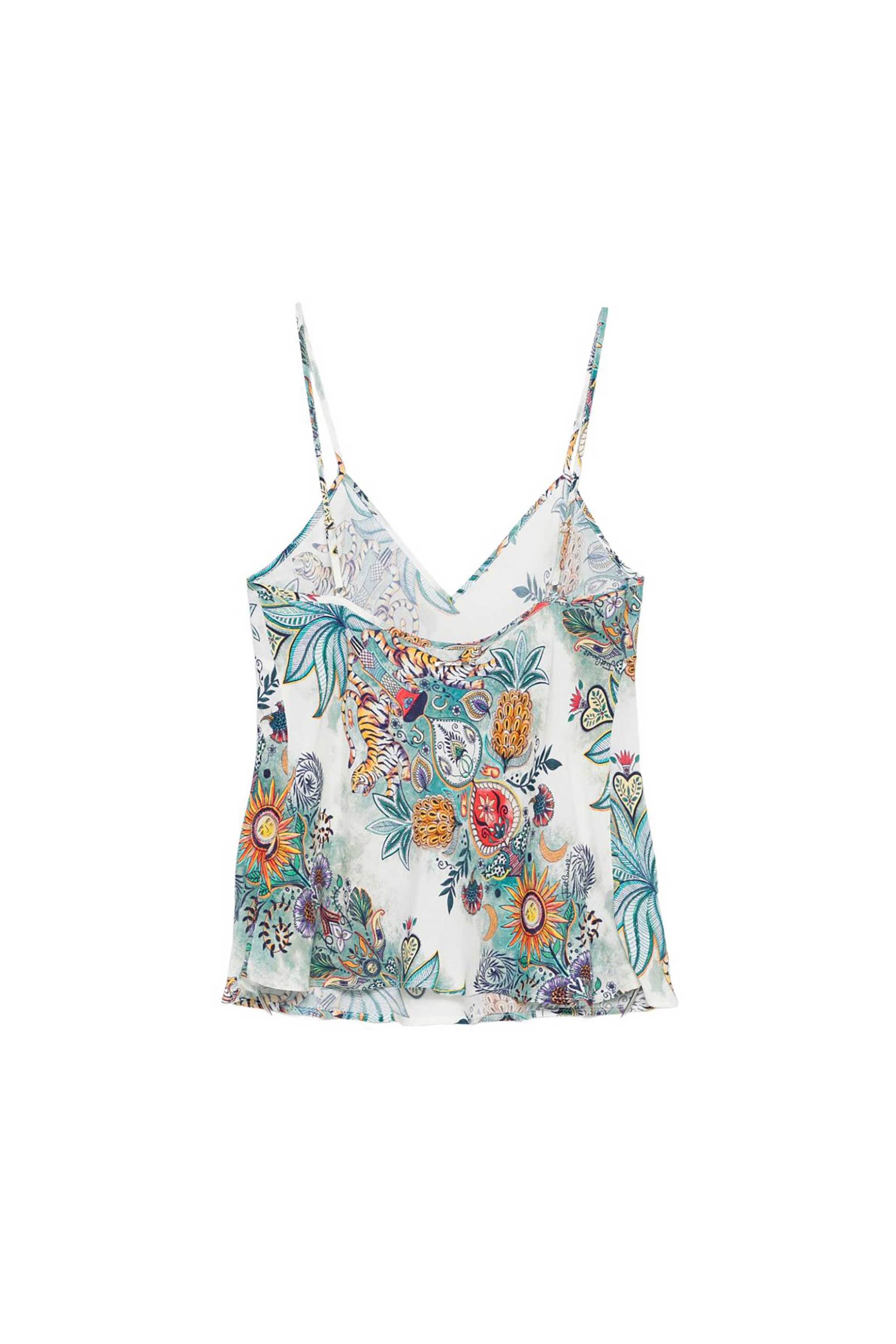 JUST CAVALLI Just Cavalli γυναικείο τοπ με all-over print - 80PAM201NS837 Εκρού - 2
