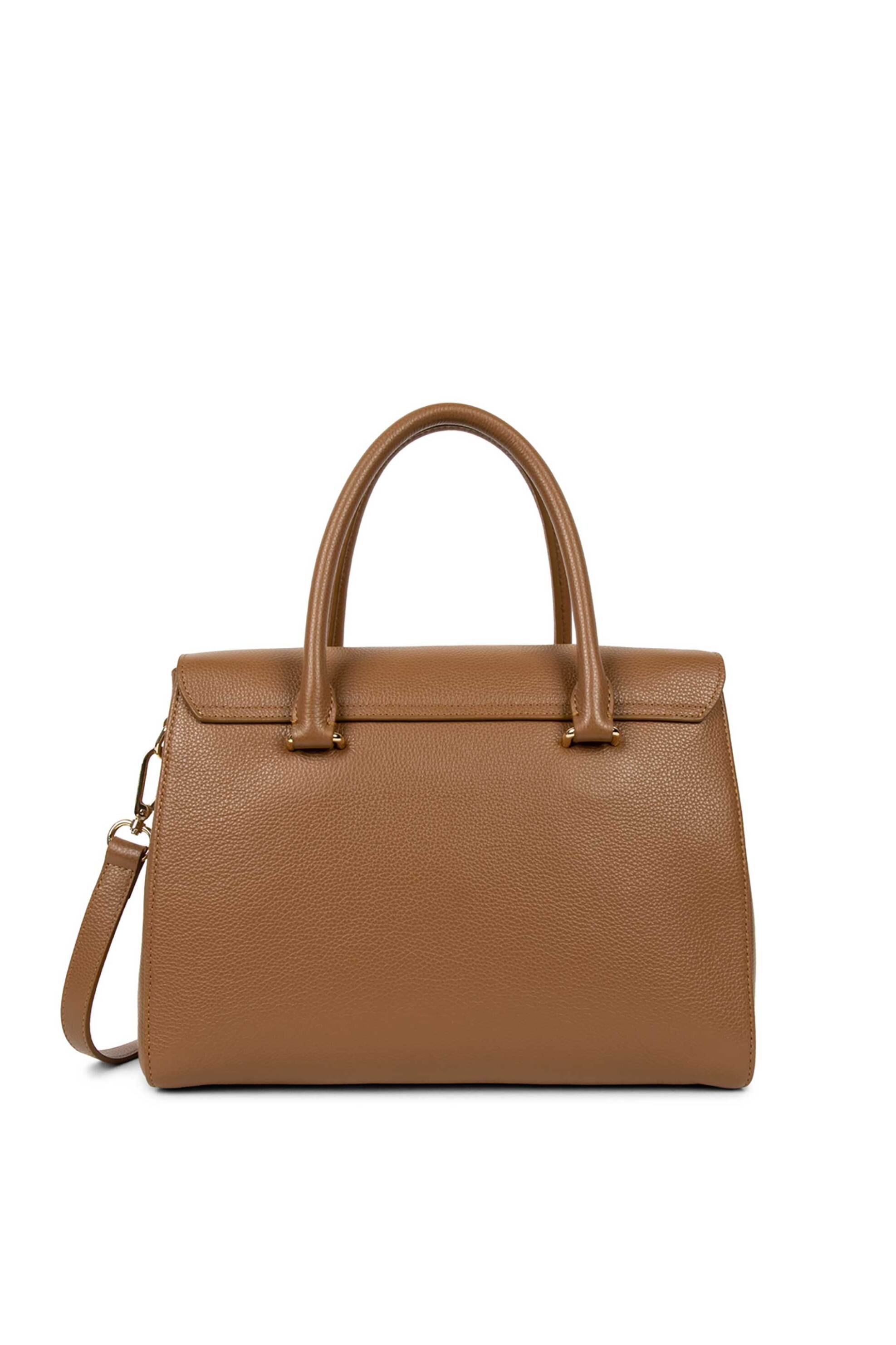 Lancaster γυναικεία τσάντα χειρός με μεταλλικό λογότυπο "Foulonne Milano" - 547-56 Καμηλό φωτογραφία