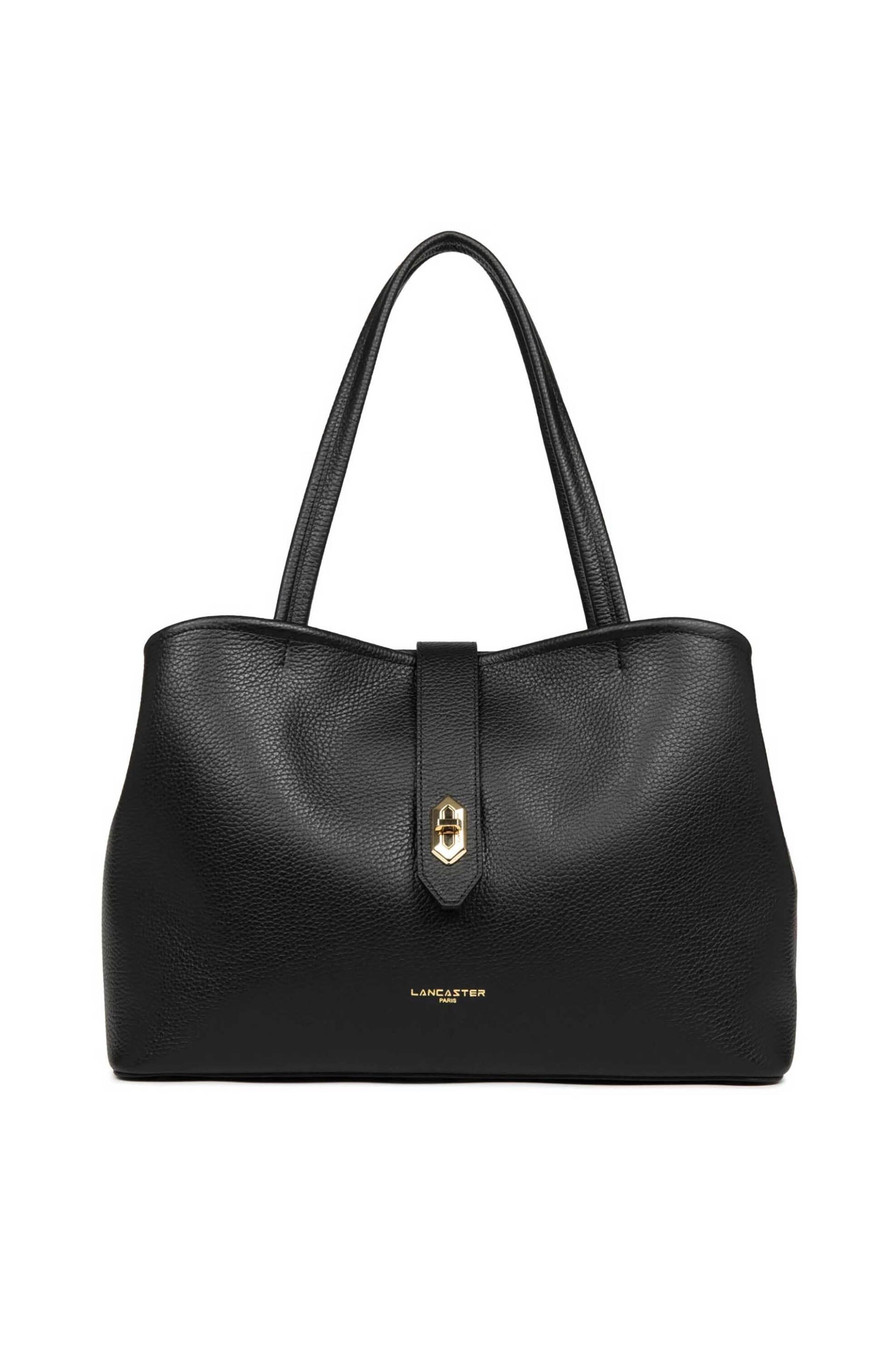 Lancaster γυναικεία δερμάτινη τσάντα tote με λογότυπο "Top Double Large"