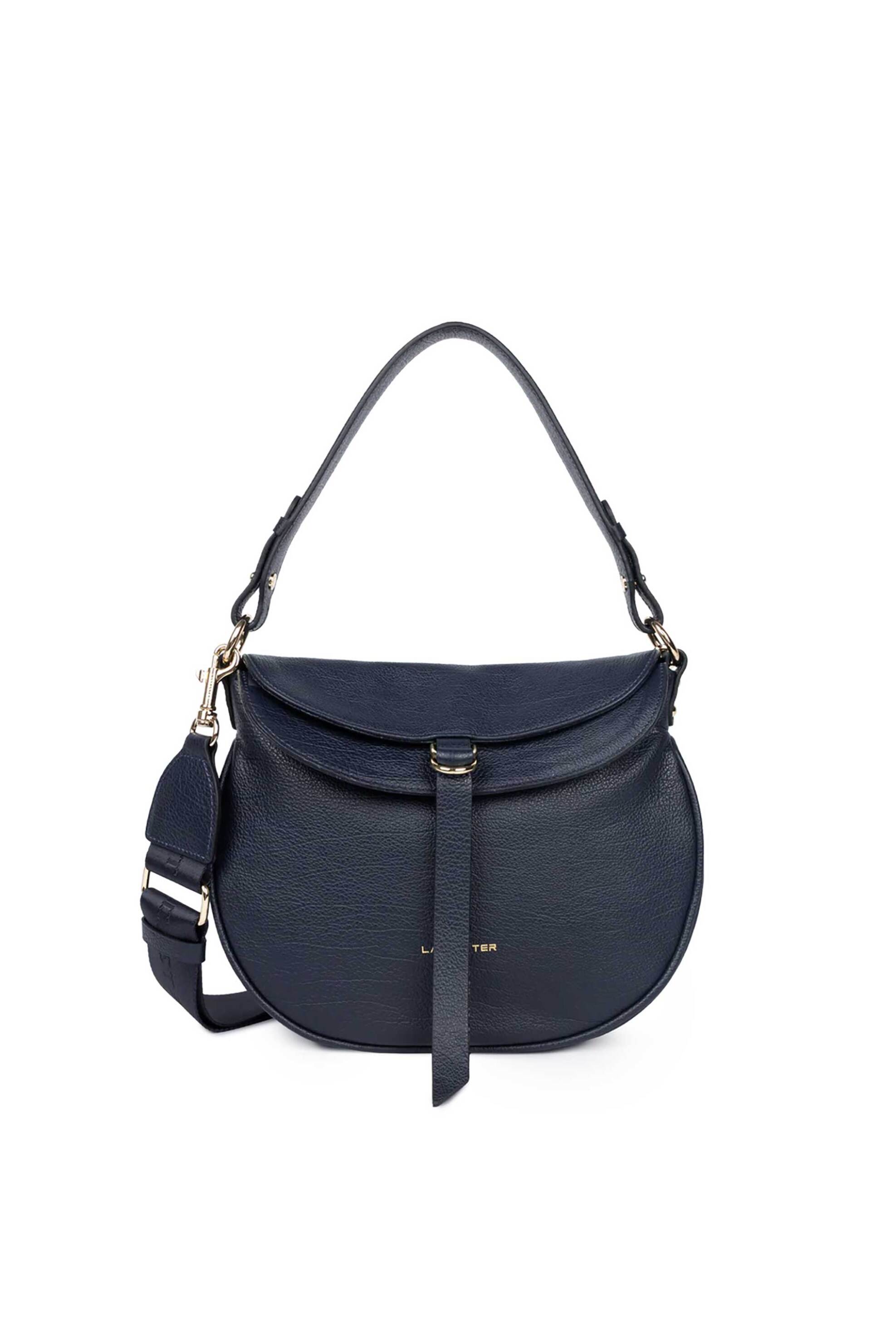 LANCASTER BAGS Lancaster γυναικεία δερμάτινη τσάντα ώμου "Dune Gaia Medium" - 529-100 Μπλε Σκούρο