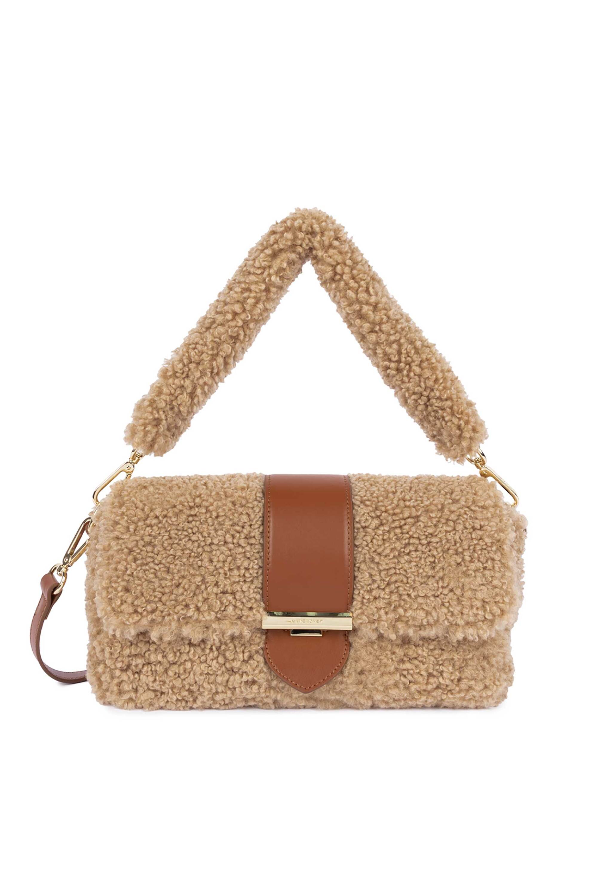 Lancaster γυναικεία τσάντα crossbody μπουκλέ με μεταλλικό logo "Moumoute"