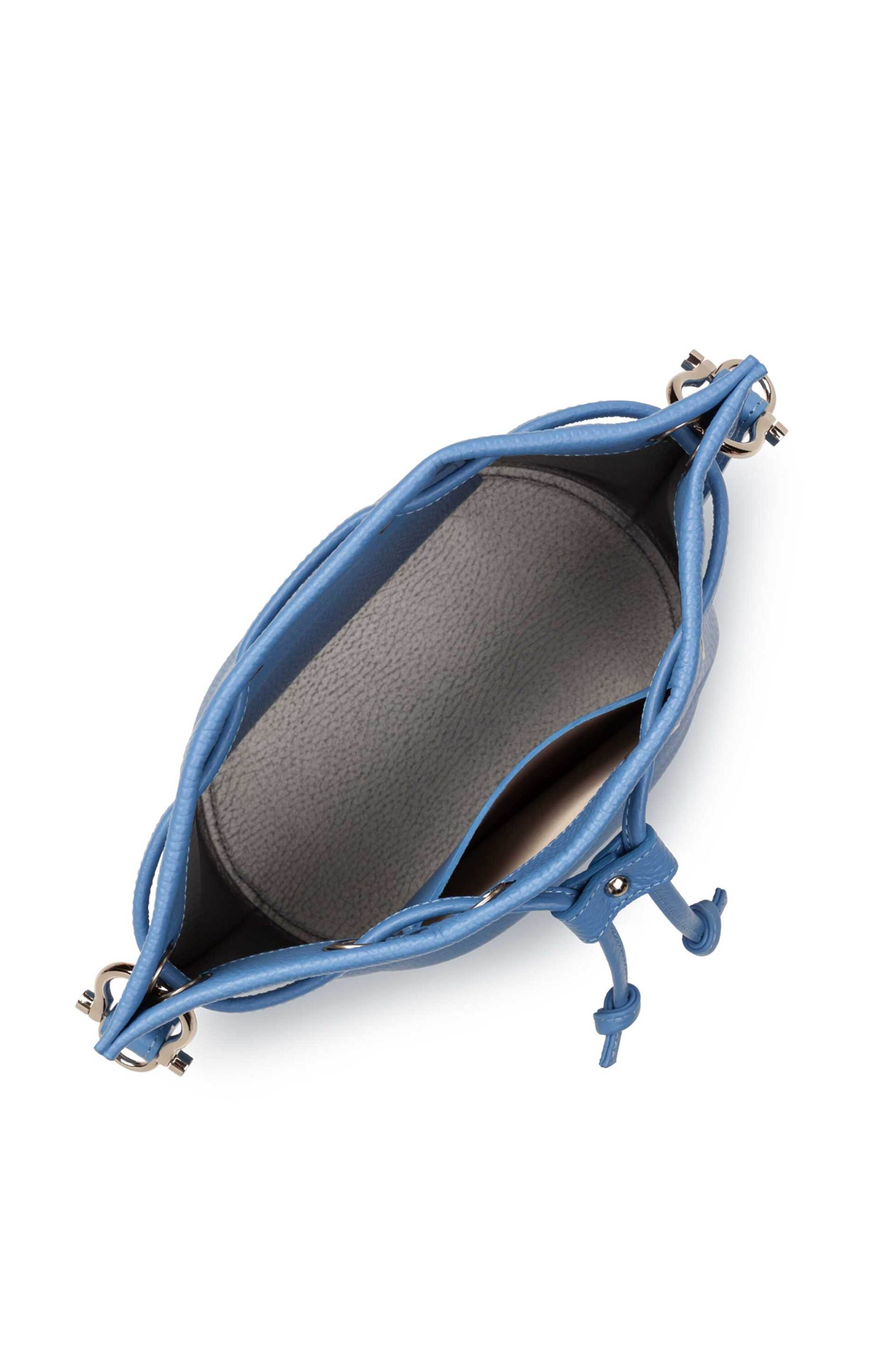 Lancaster γυναικεία δερμάτινη τσάντα bucket "Alba Double Small" - 470-80 Μπλε Ανοιχτό φωτογραφία