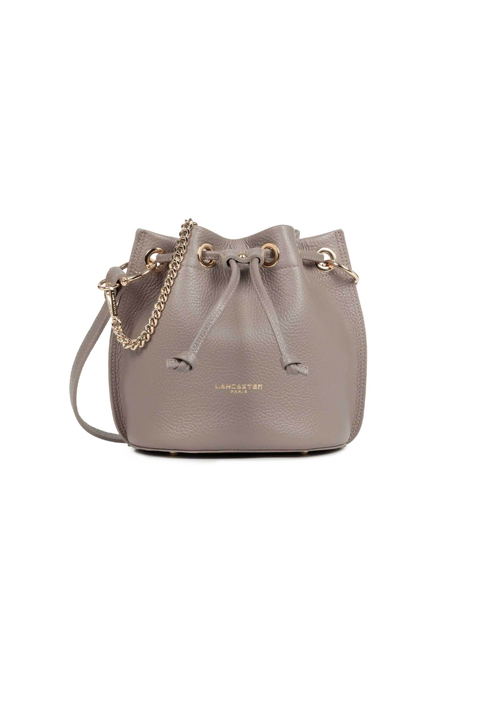 LANCASTER BAGS Lancaster γυναικεία δερμάτινη τσάντα bucket "Alba Double Small" - 470-80 Taupe